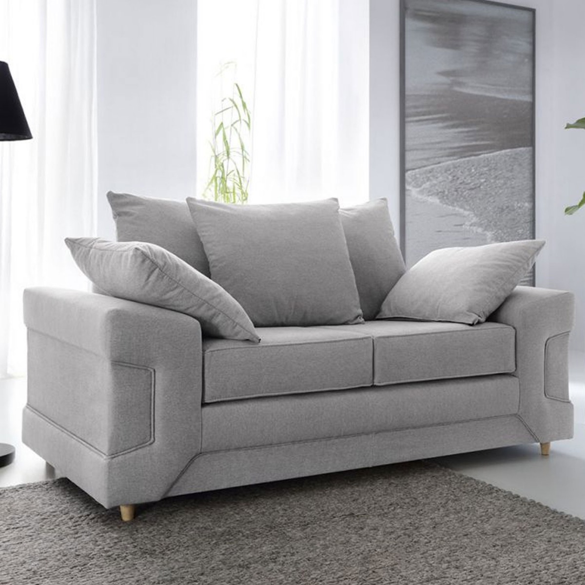 ROMEO 2 Seater Sofa - Light Grey