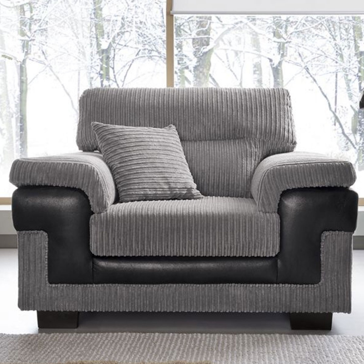 Nathaniel Armchair - Black and Grey