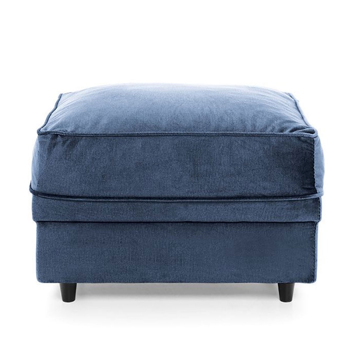 BETHAN Velvet Footstool - Dark Blue