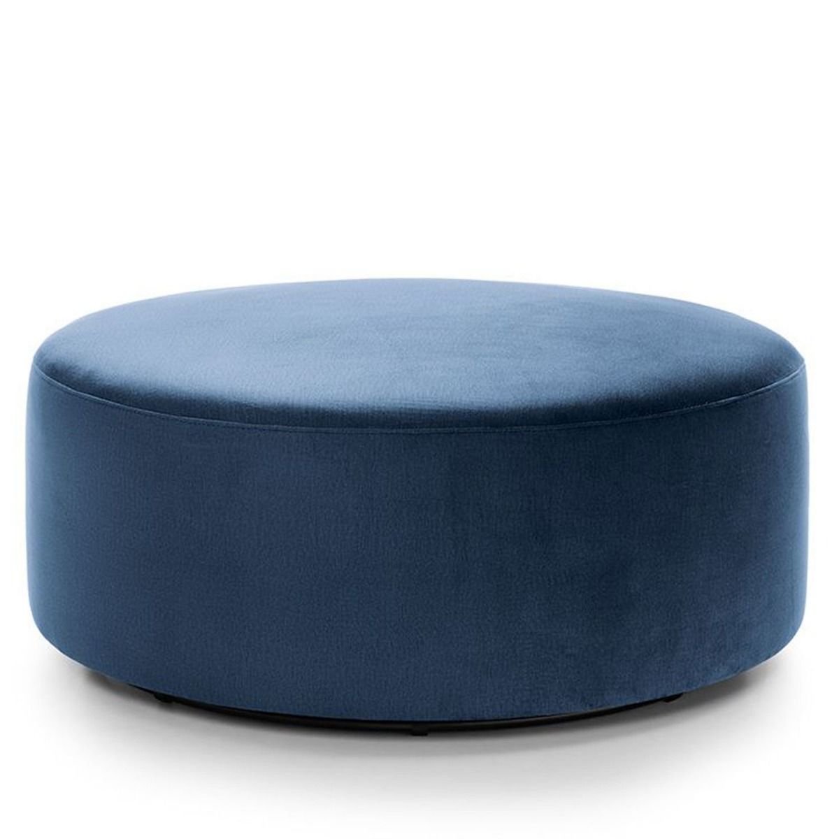 BETHAN Velvet Large Swivel Footstool - Dark Blue