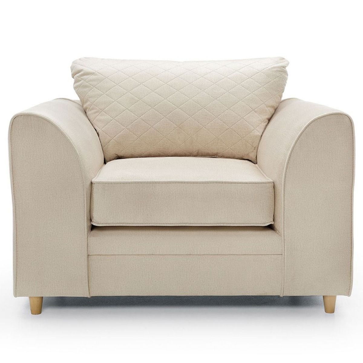 BETHAN Velvet Armchair - Cream