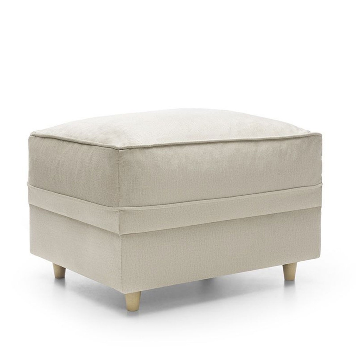 BETHAN Velvet Footstool- Cream