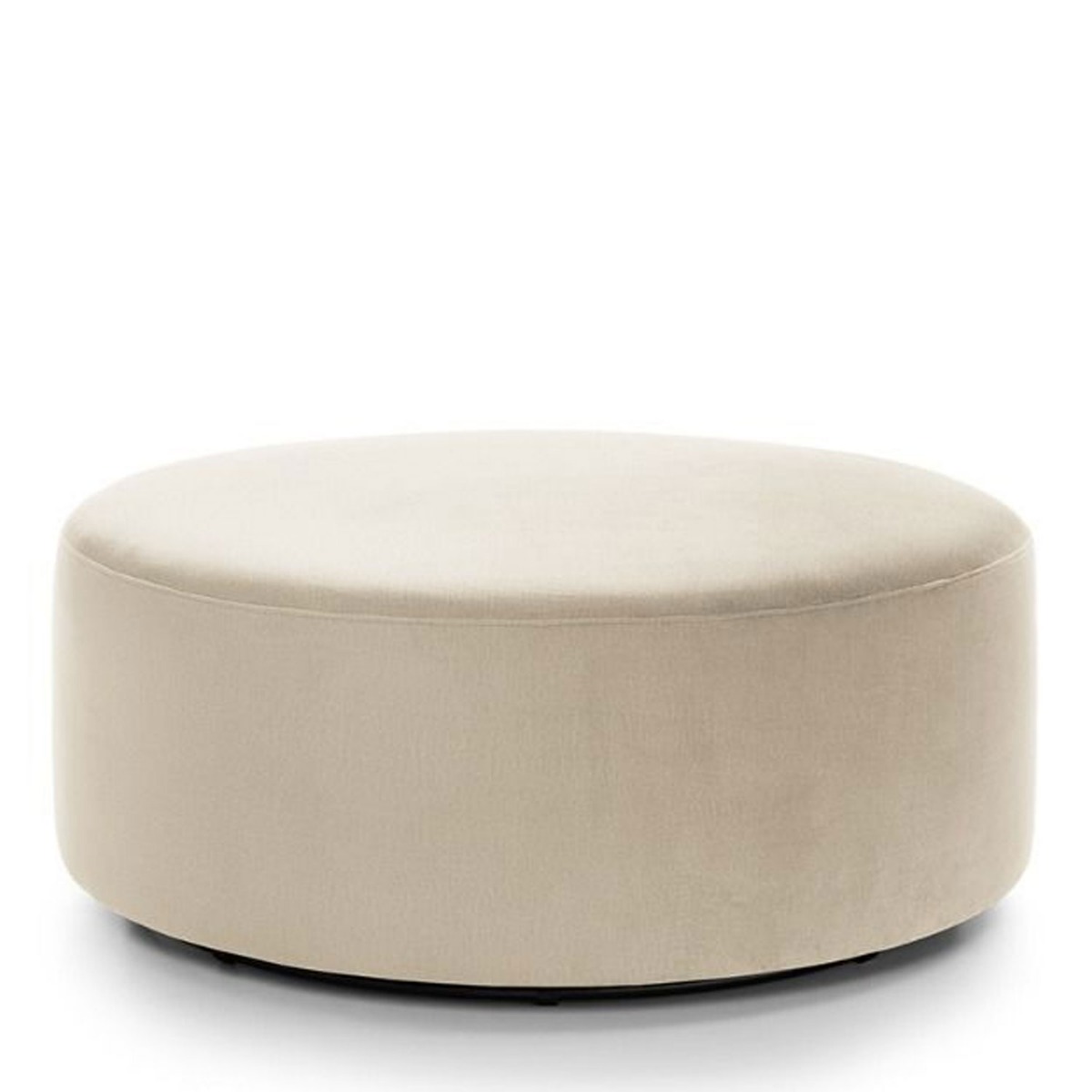 BETHAN Velvet Large Swivel Footstool - Cream