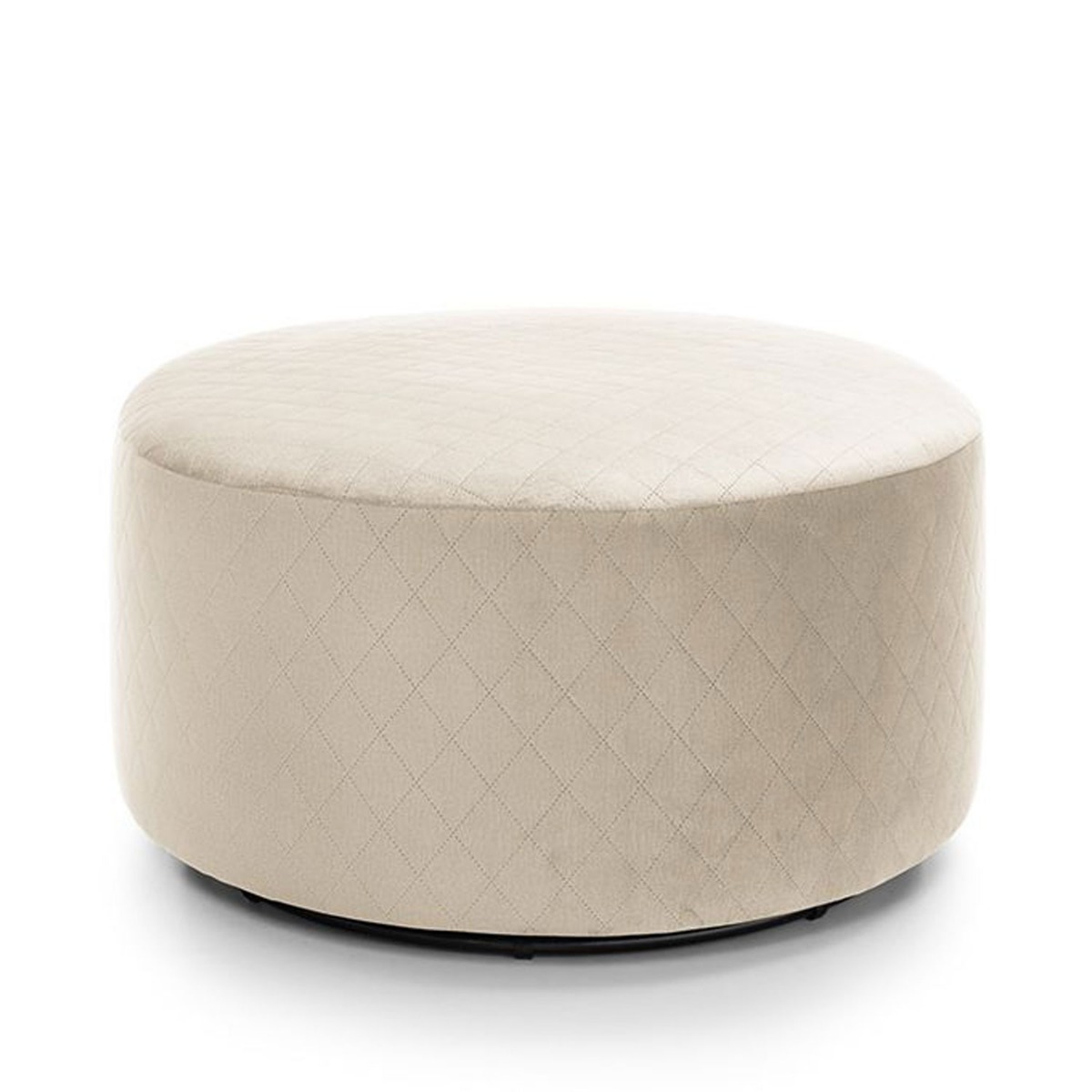 BETHAN Velvet Large Footstool - Cream