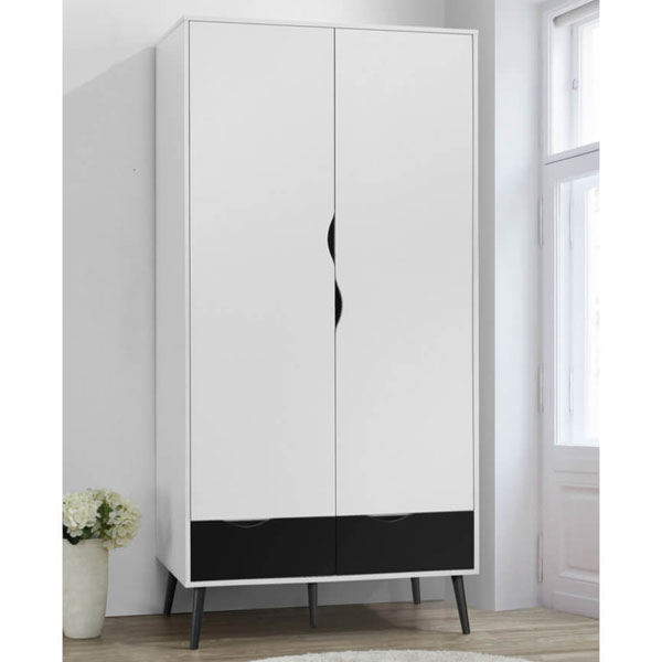 MARTOCK 2 Door Wardrobe White - 98.6cm