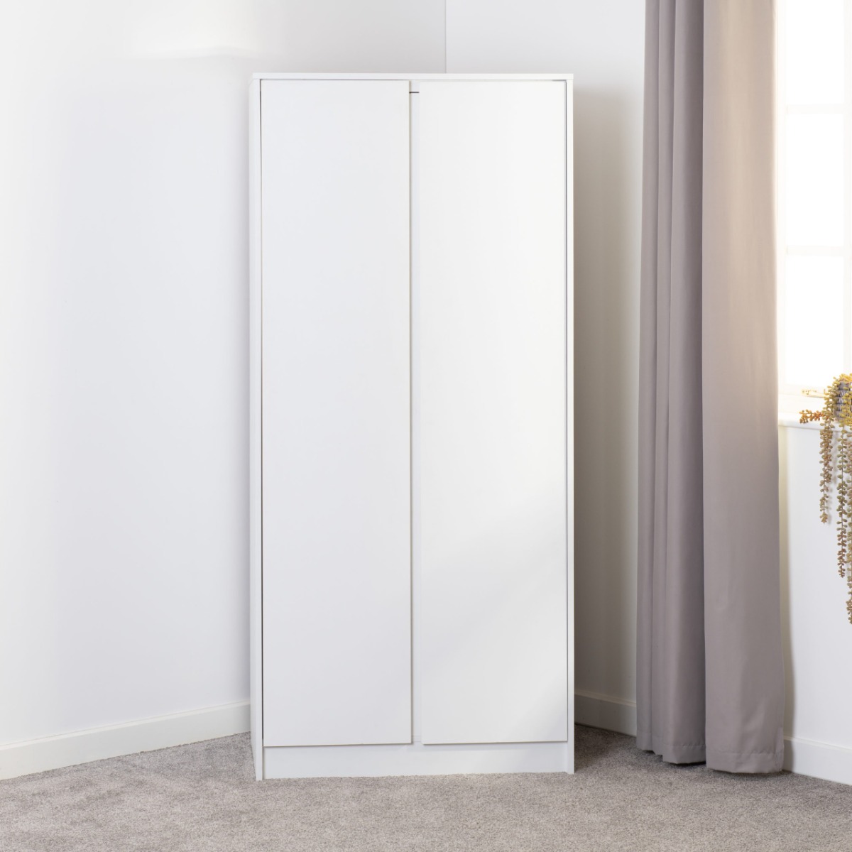 MALDEN 2 Door Wardrobe White - 80cm