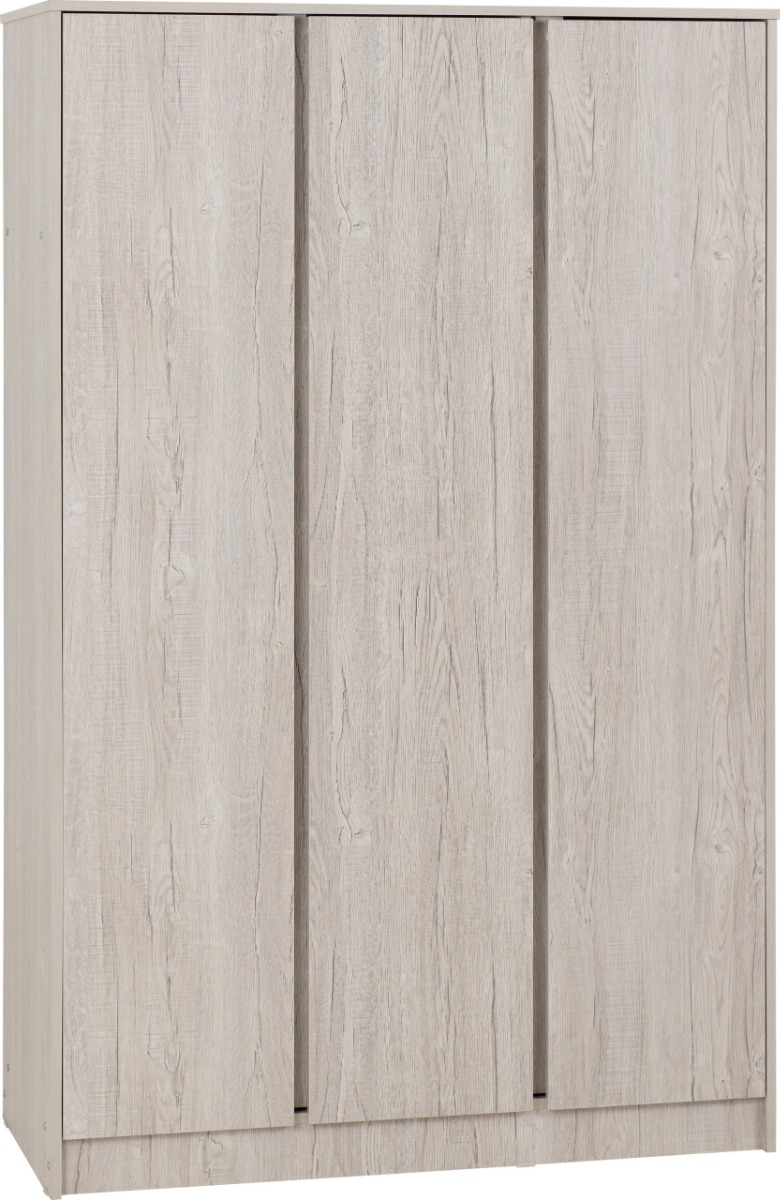 MALDEN 3 Door Wardrobe Light Oak - 115cm