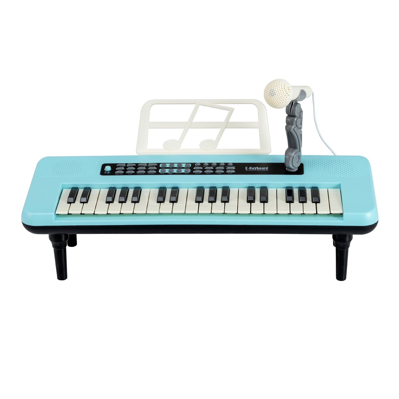 SOREX 37 Keys Kids Portable Piano Keyboard with Microphone and Music Stand-Blue