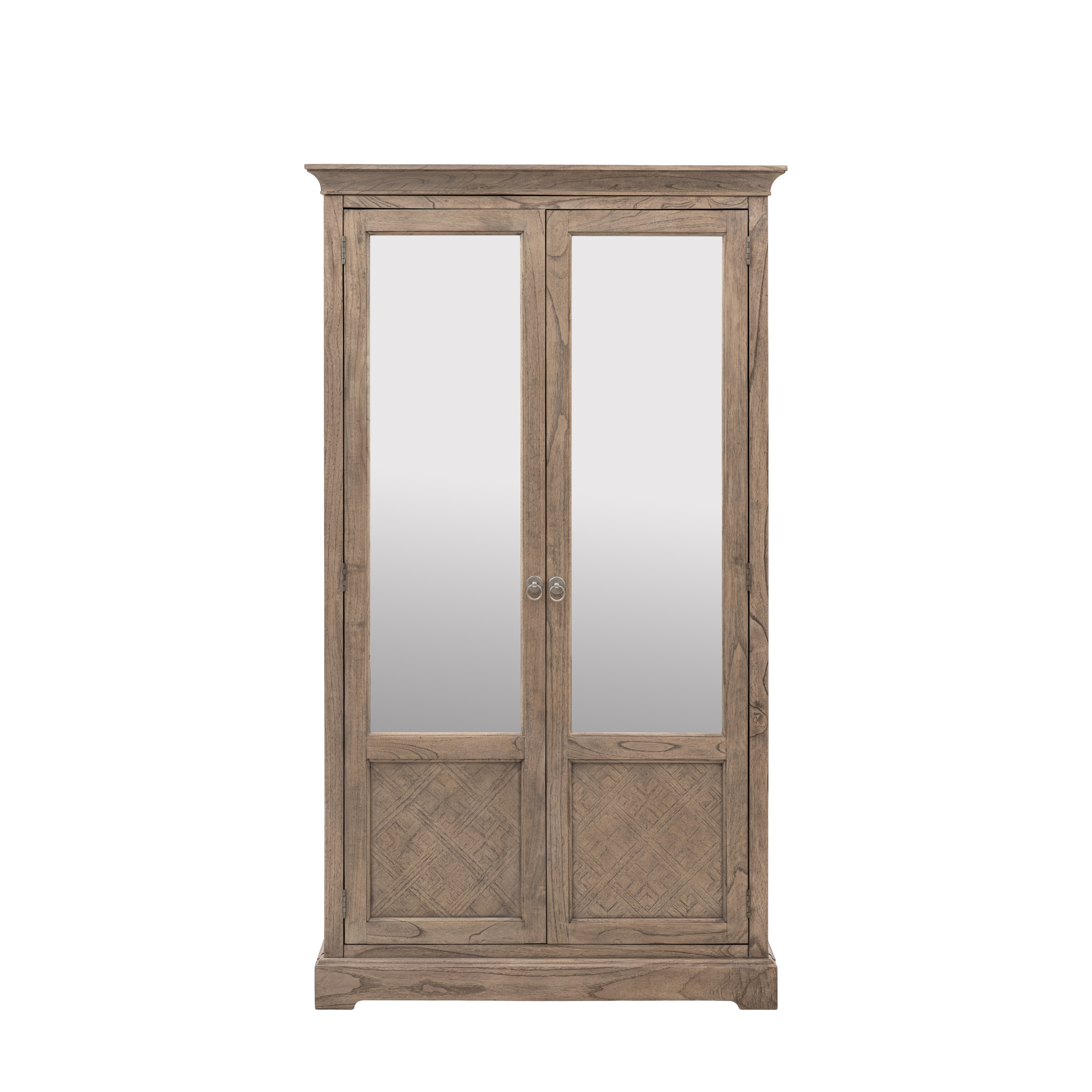 OAKLEIGH 2 Door Mirrored Wardrobe Light Oak - 111.5cm
