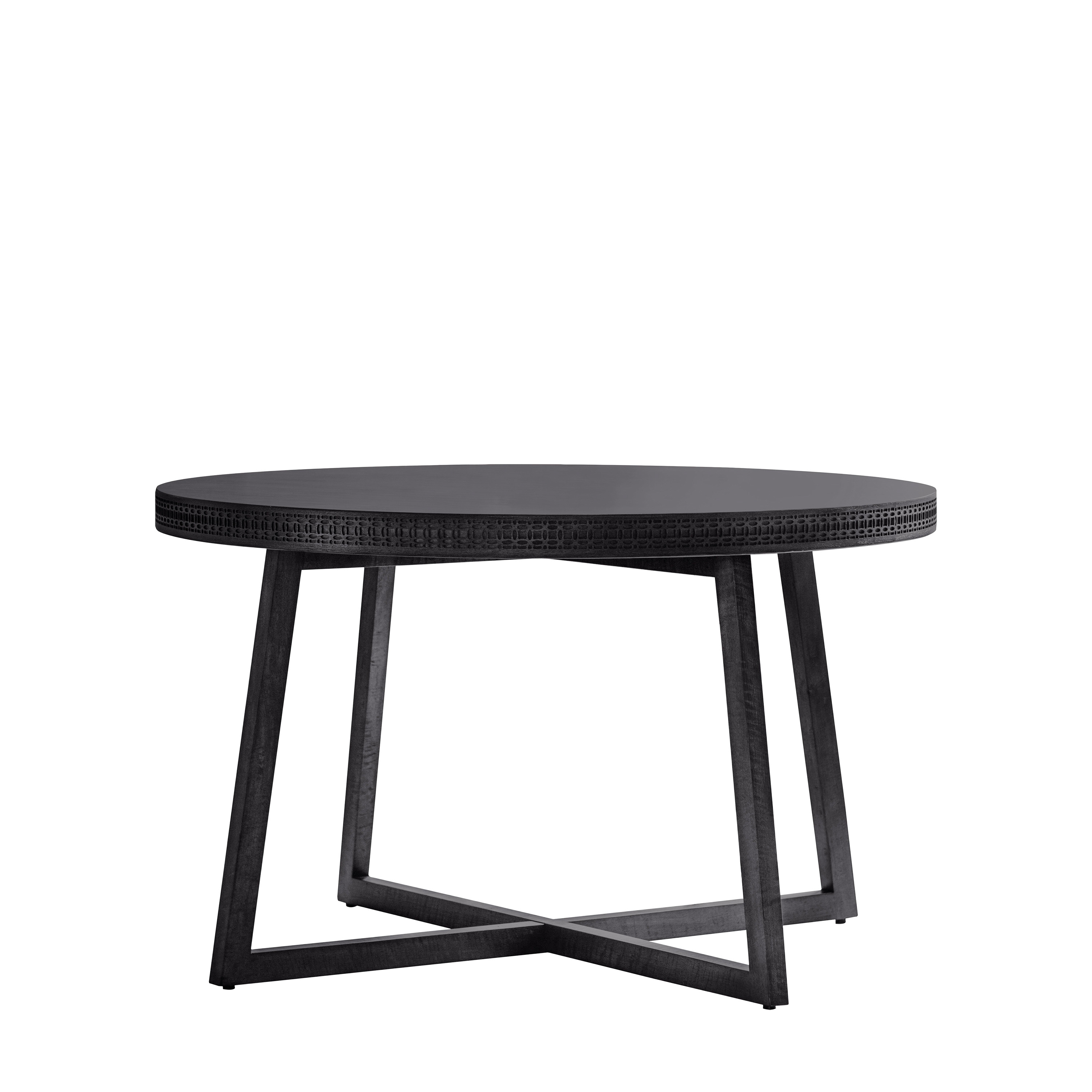 ASHWELL - Black Round Dining Table