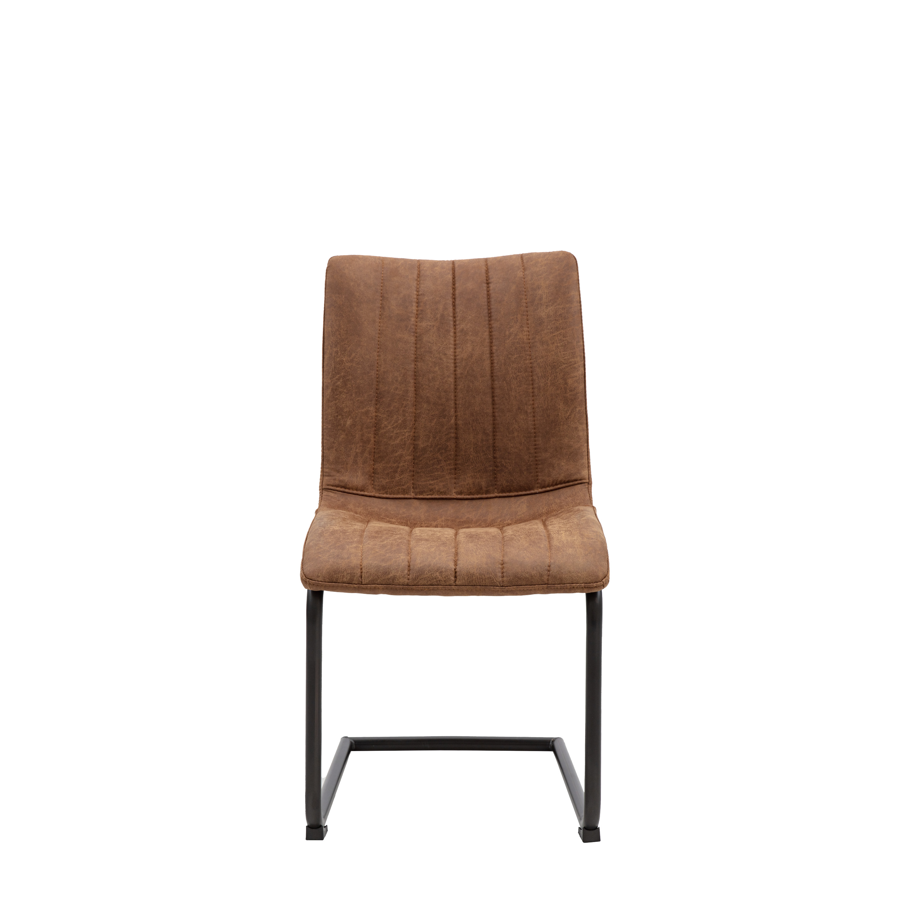 WESTERDALE Faux Leather Multi Purpose Chair Brown - Set of 2