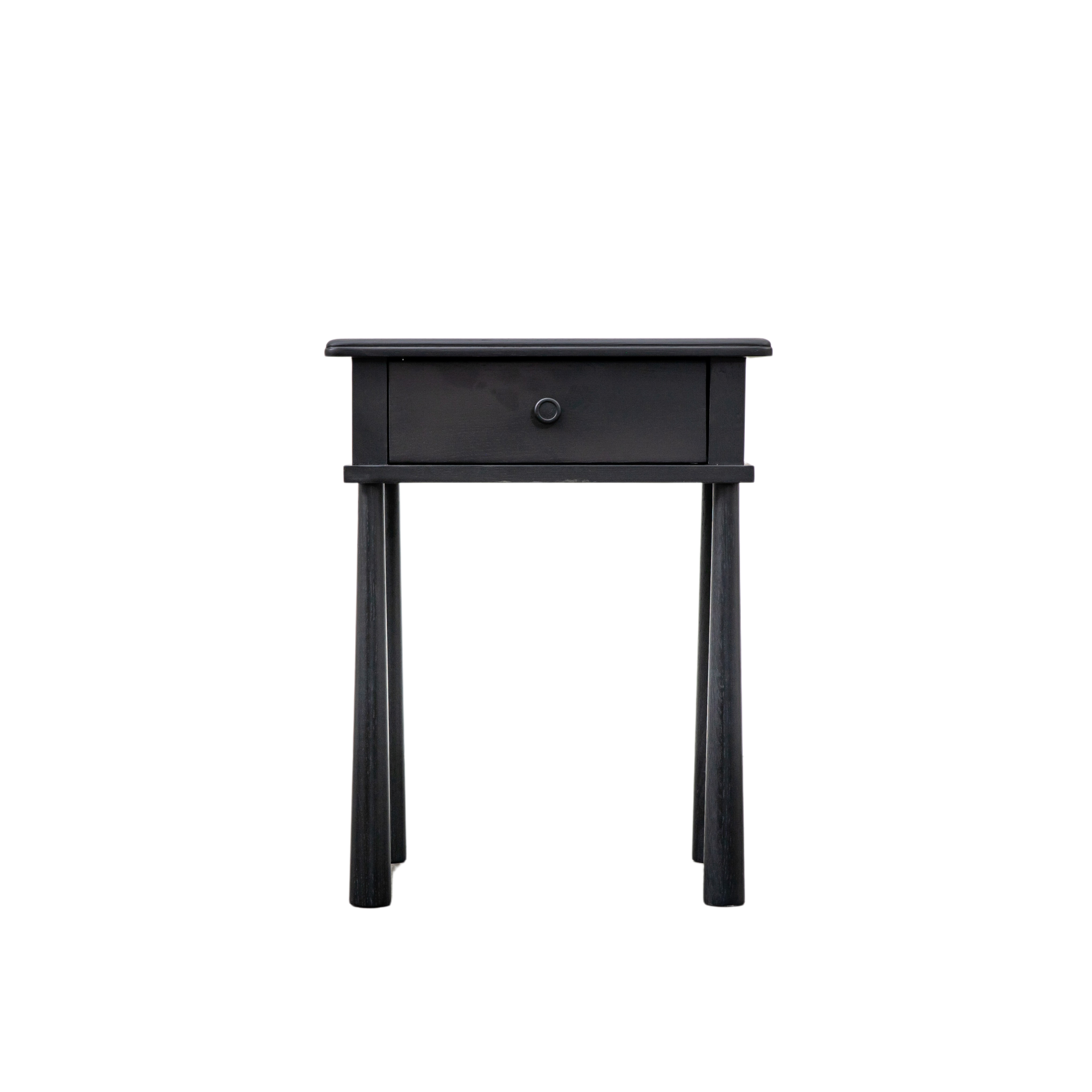 ASHFORD 1 Drawer Bedside Table - Black