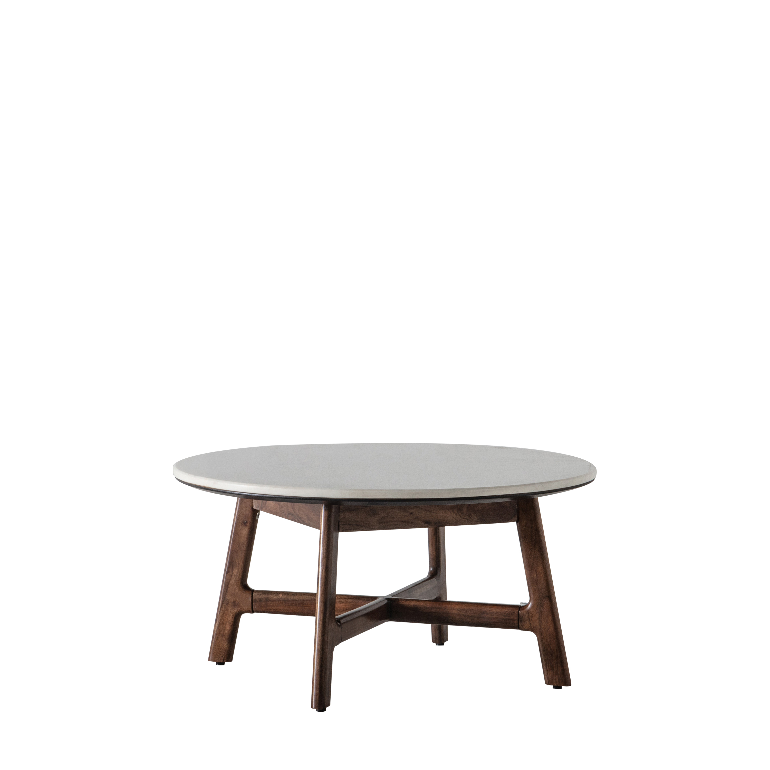 HEATHFIELD Round Coffee Table - Dark Oak