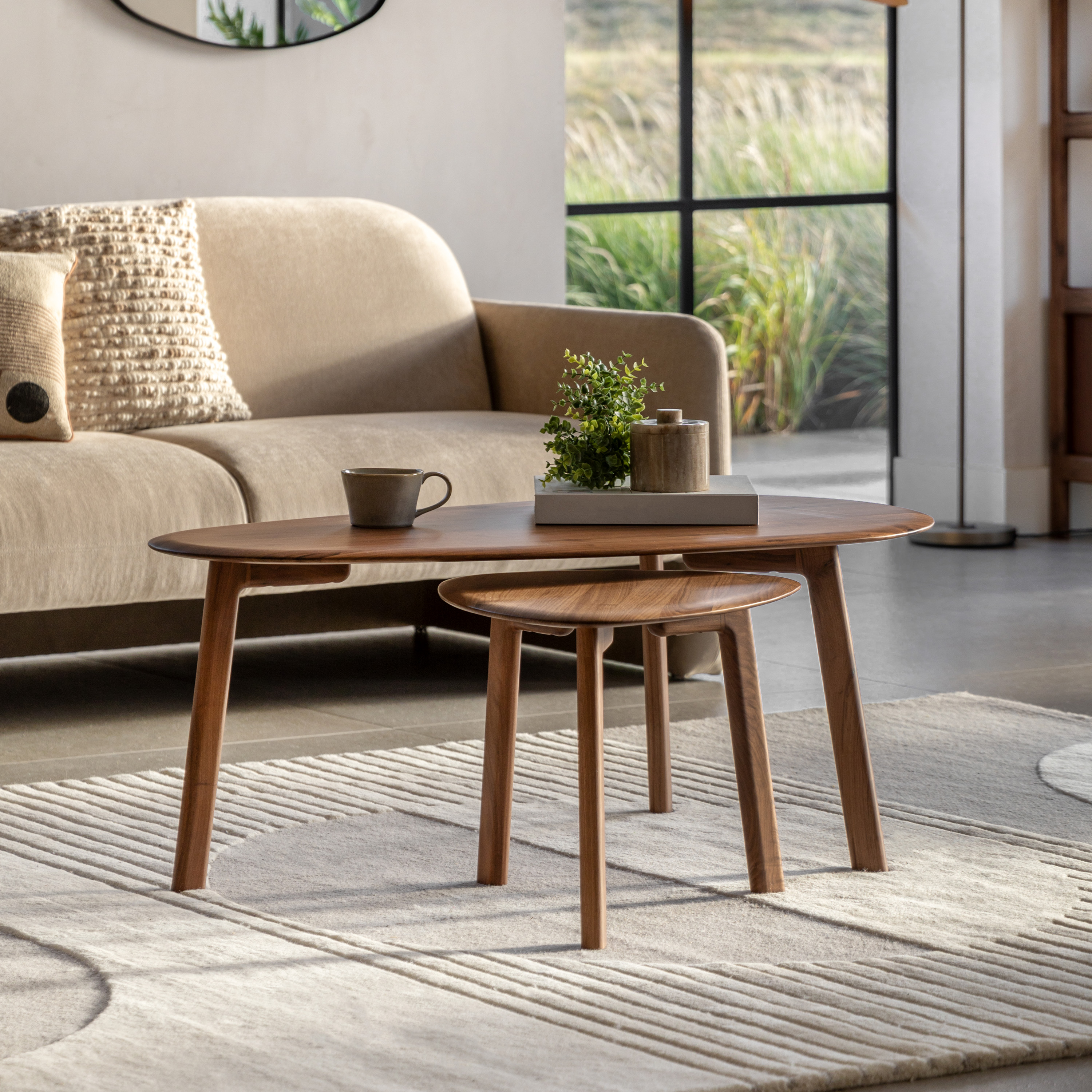 THORNWELL Coffee Table Nest of 2 - Dark Oak