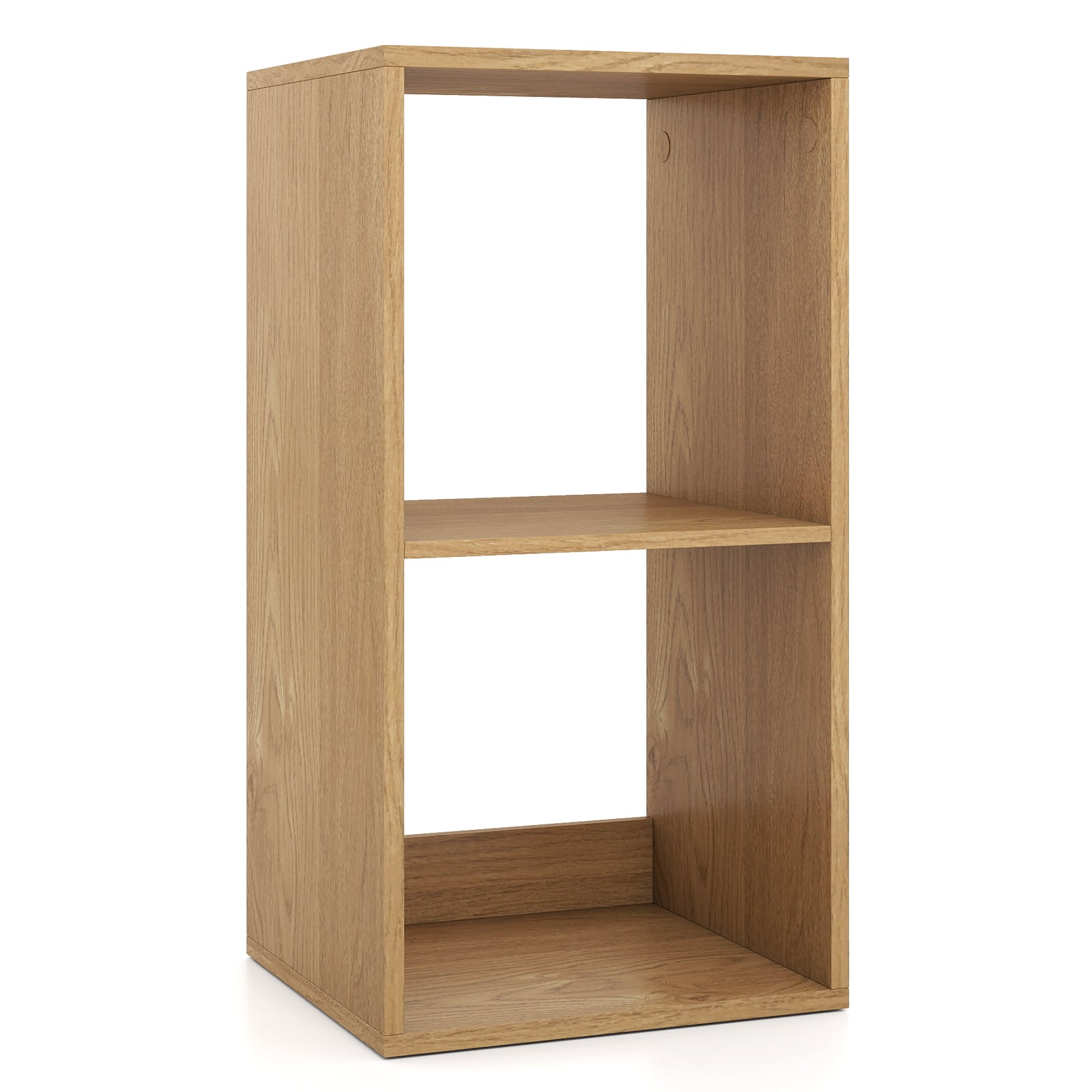 NESTRO Open Back 2-tier Bookshelf with Anti-toppling Kit-Natural