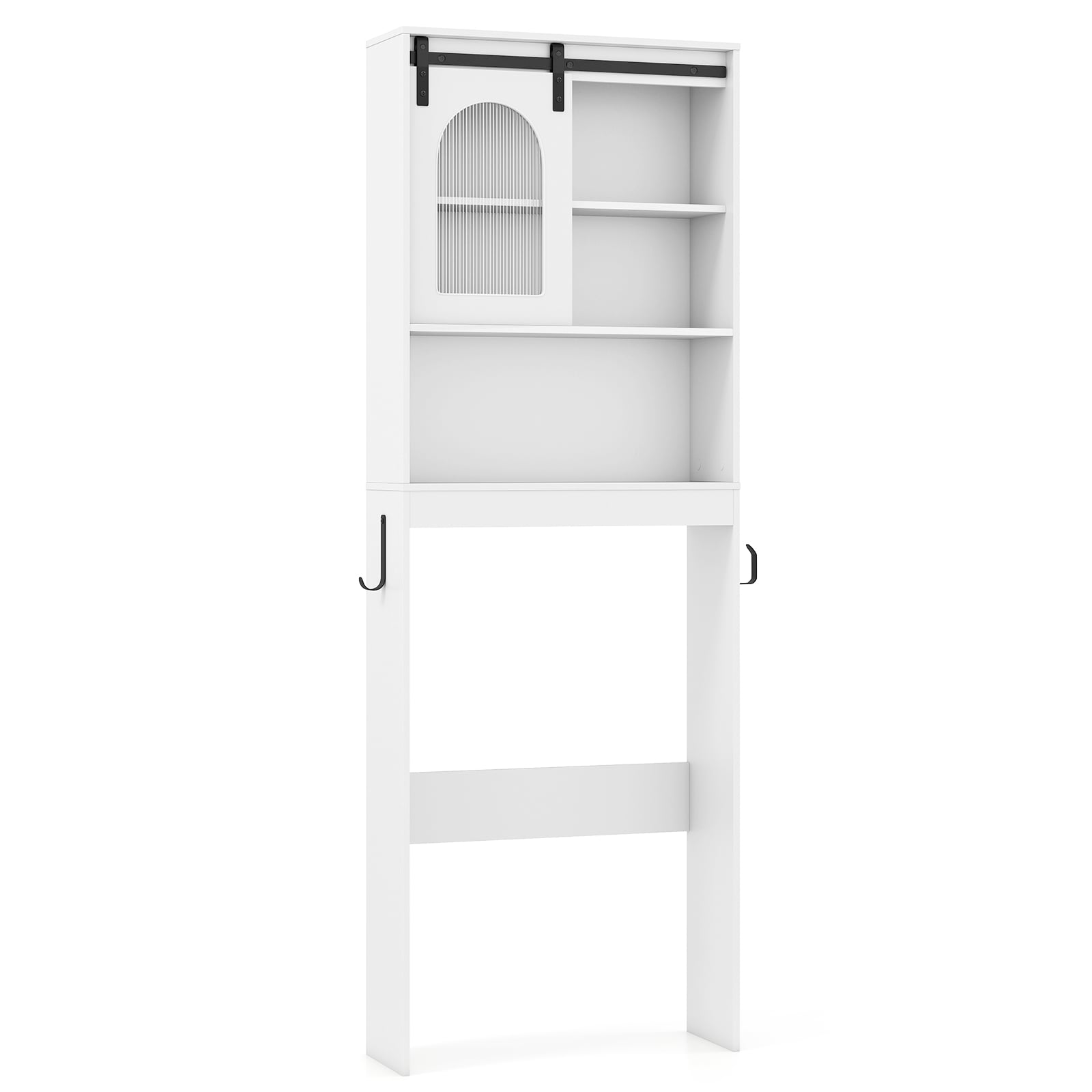 WVARO Over the Toilet Storage Cabinet with Toilet Paper Holder-White