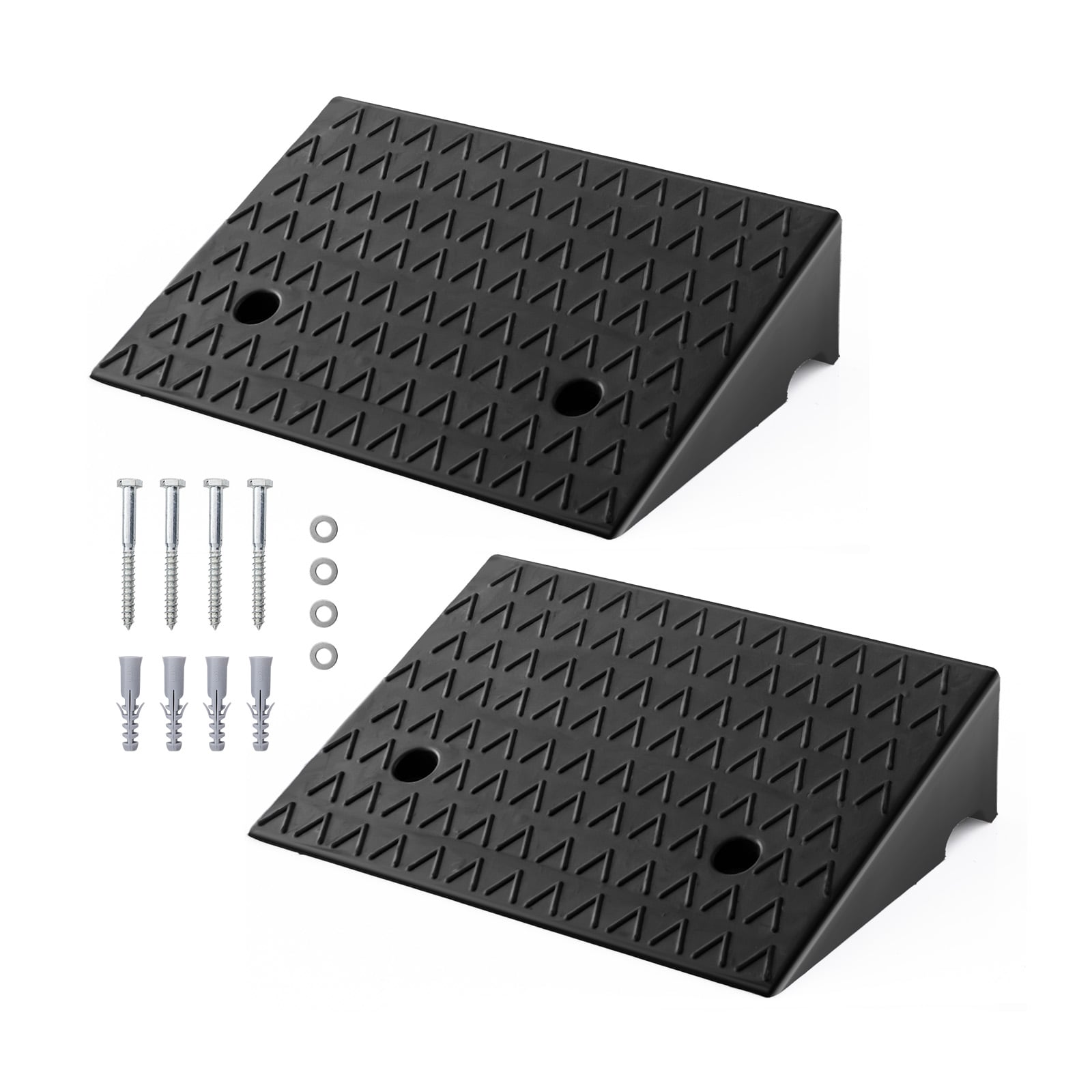 Curb Ramp 2-Pack with Predrilled Holes and Expansion Bolts