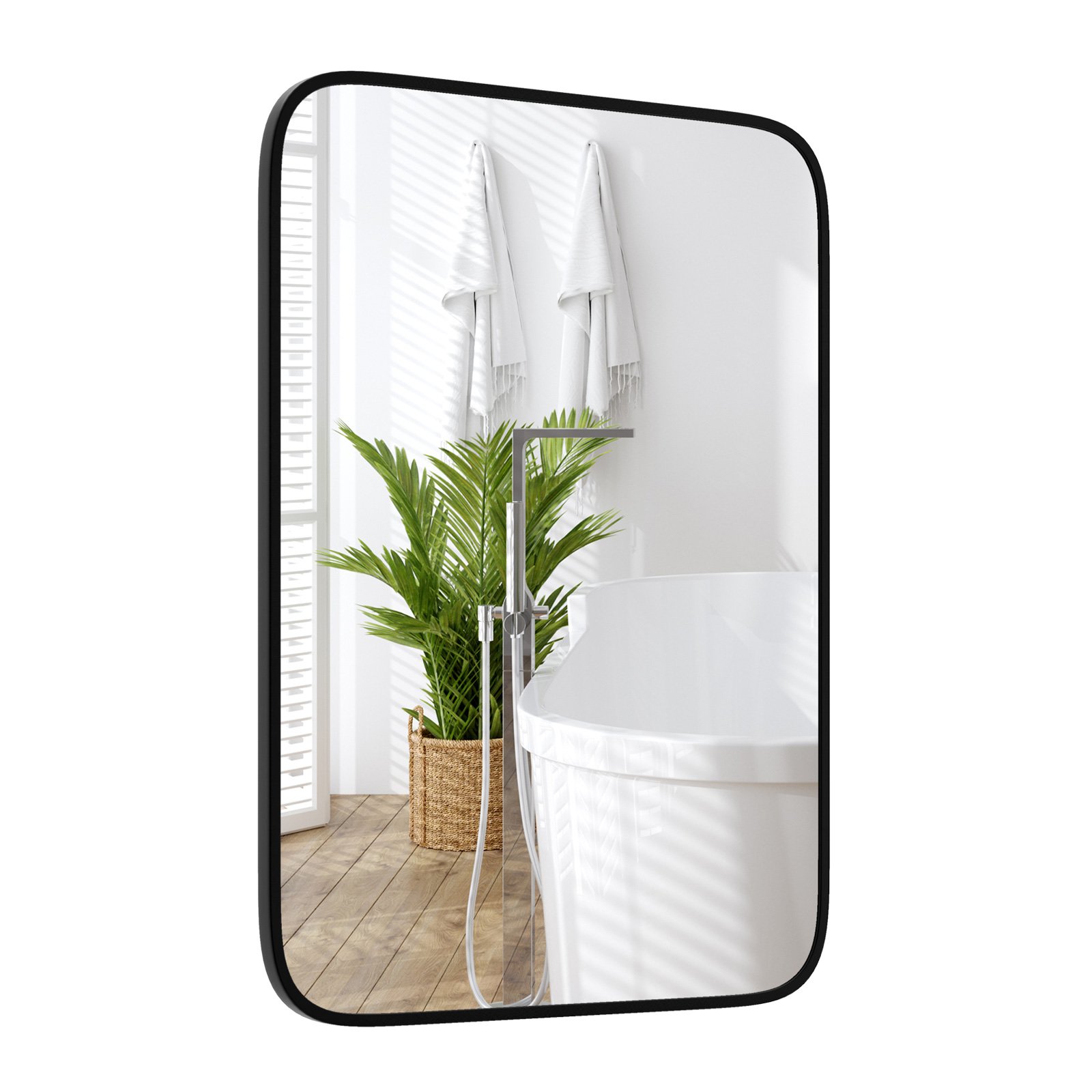 Bathroom Mirror - Rectangle Bathroom Mirror with Shatter-Proof Film and Expansion Screws