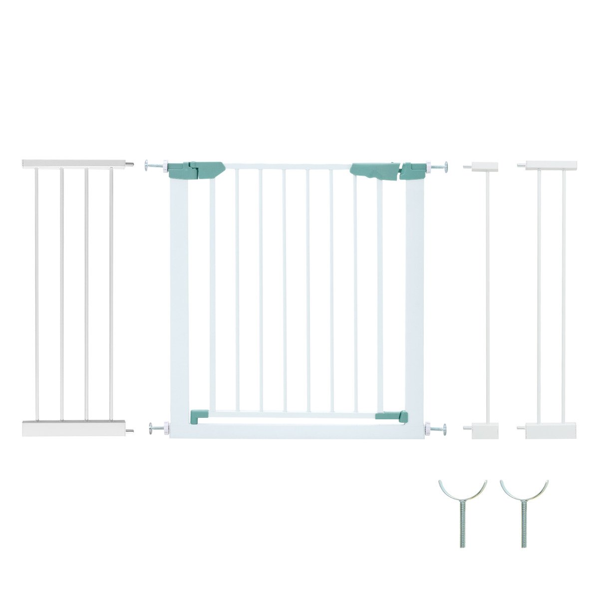 Wide Baby Safety Gate Fits 80-123 CM Openings-White