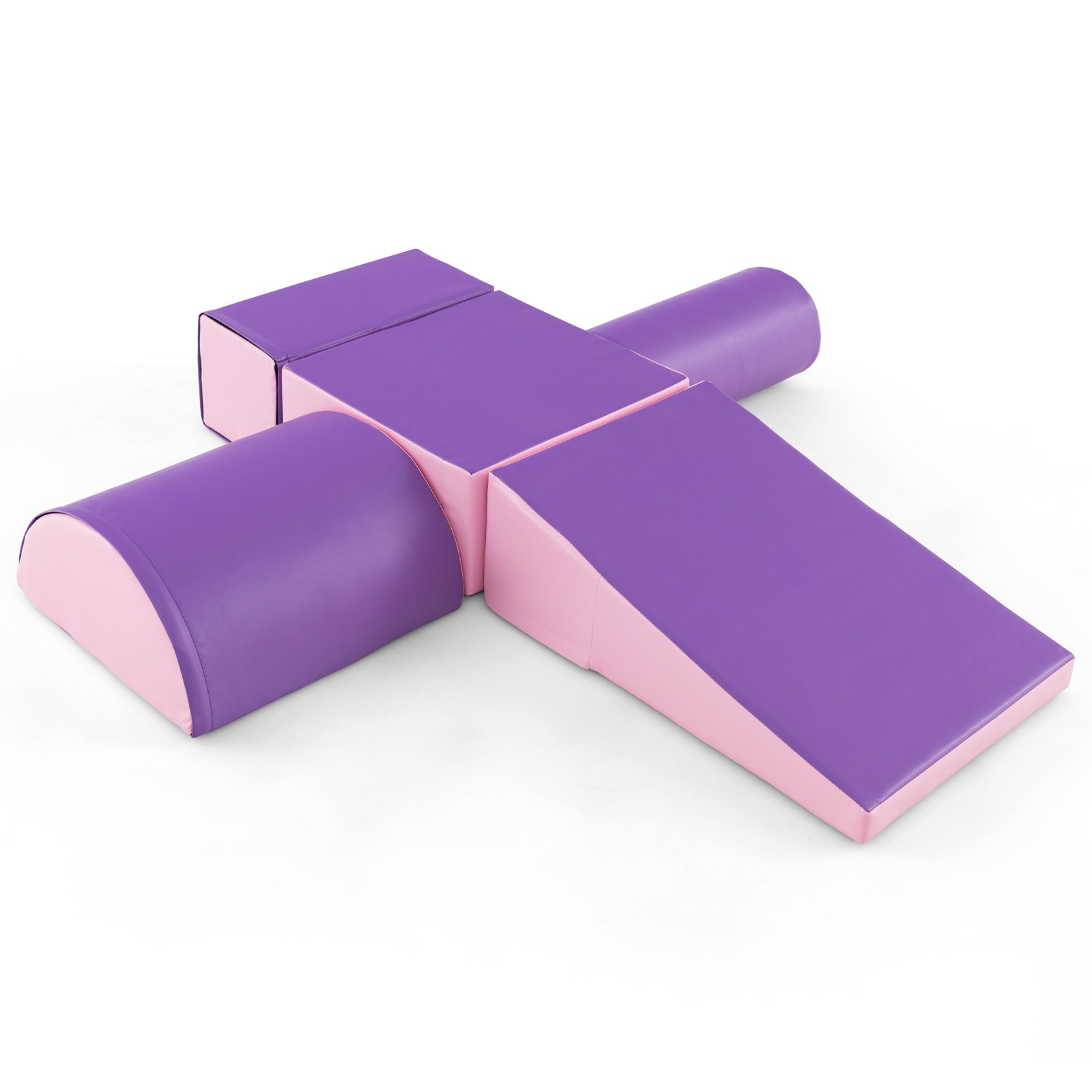 ARRIFI 5-Piece Soft Waterproof Kids Climb and Crawl Activity Playset-Purple