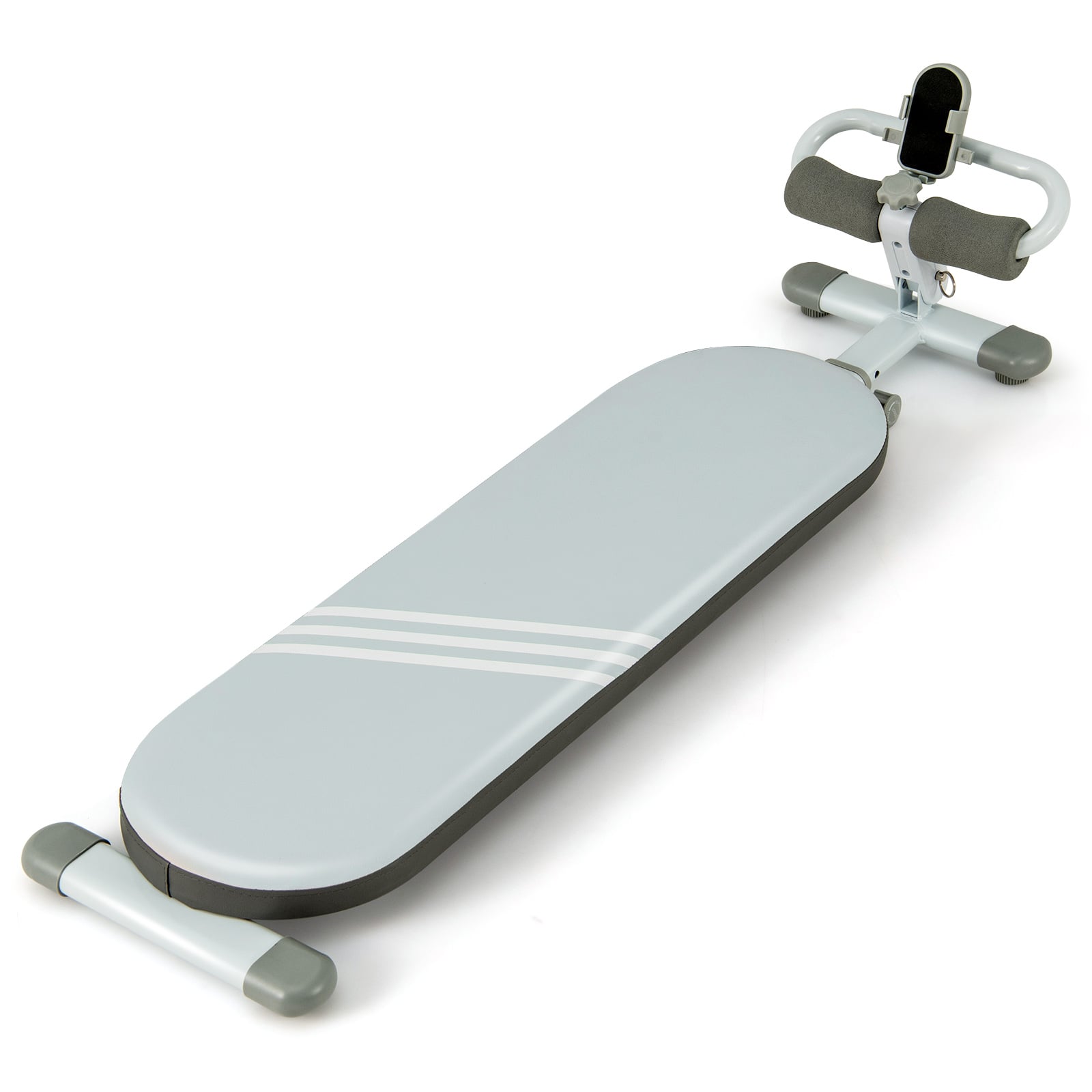 AROSSEN Sit Up Bench with Adjustable Angles and Length-Blue