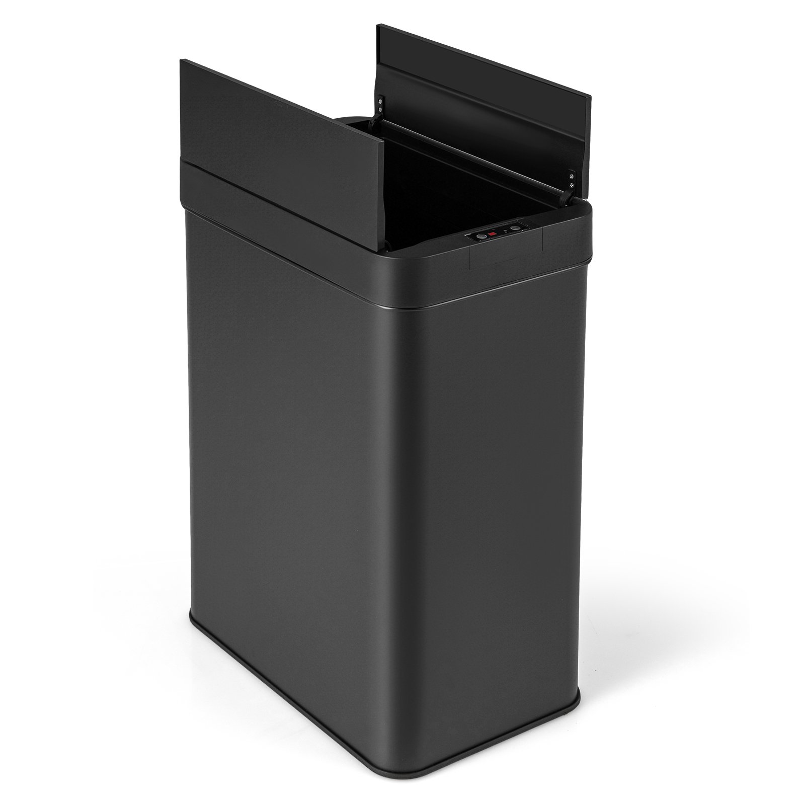 BRAVENOR 50L Slim Kitchen Trash Can with Wing Lids-Black