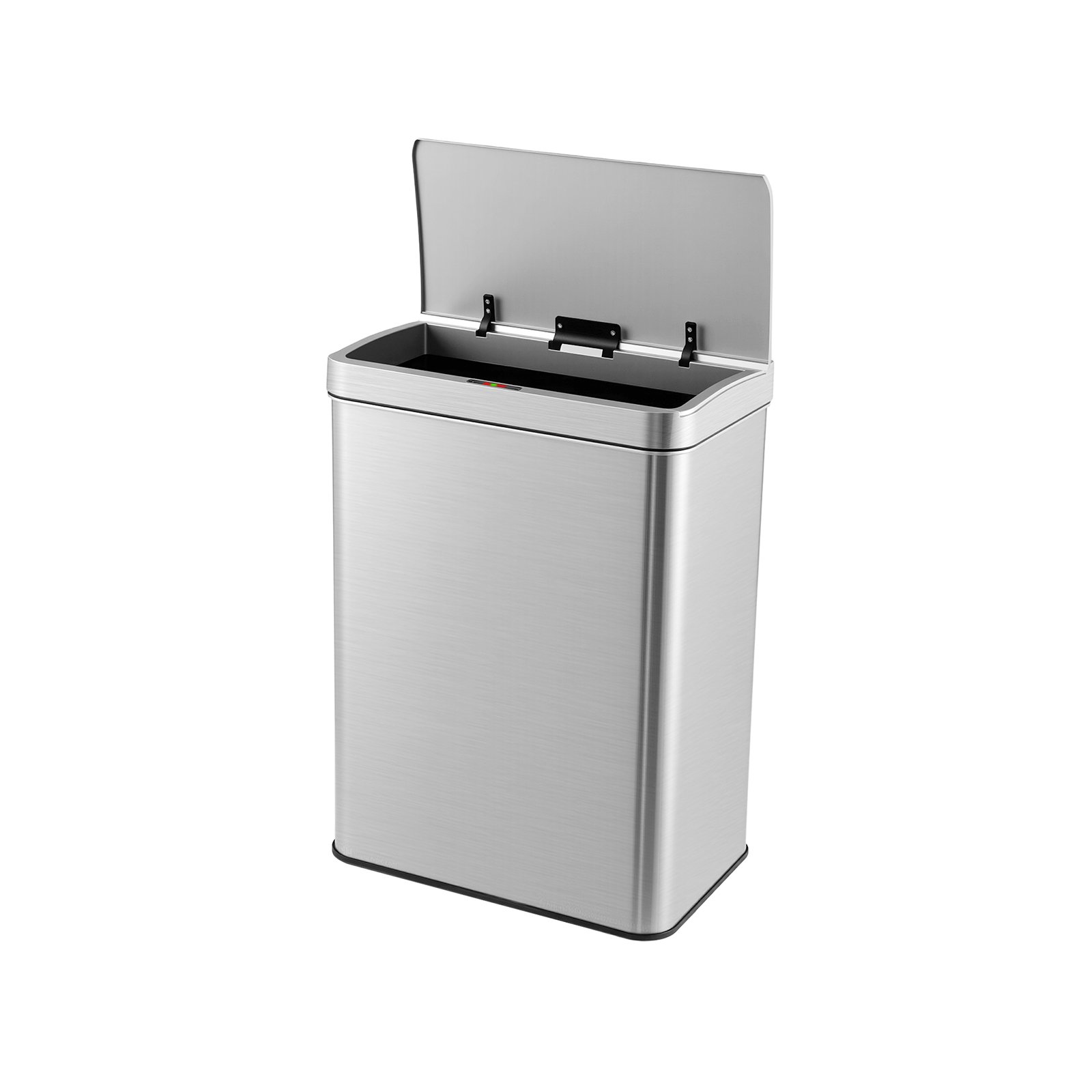 53L Automatic Trash Can with Lid-Silver