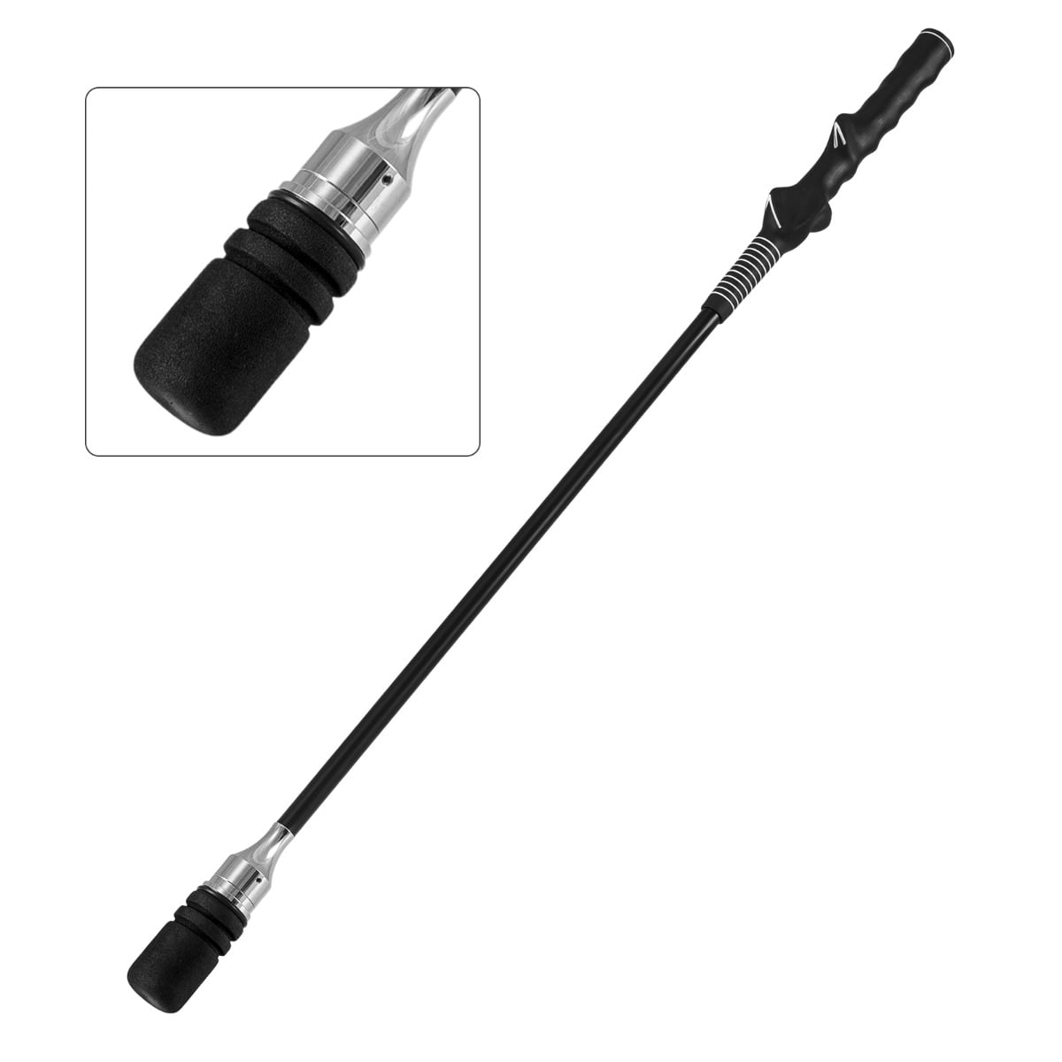 SIVENA Golf Swing Trainer with Click Sound and Weight Golf Warm-up Practice Tool-Black