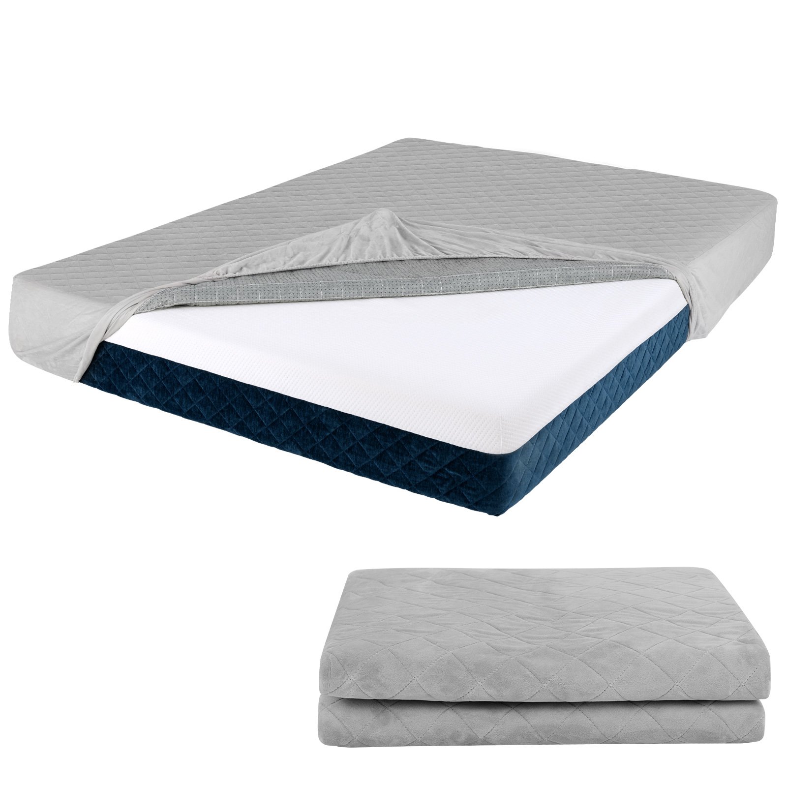 ZOCOXO Luxury Super Soft Velvet Mattress Protector - King Size