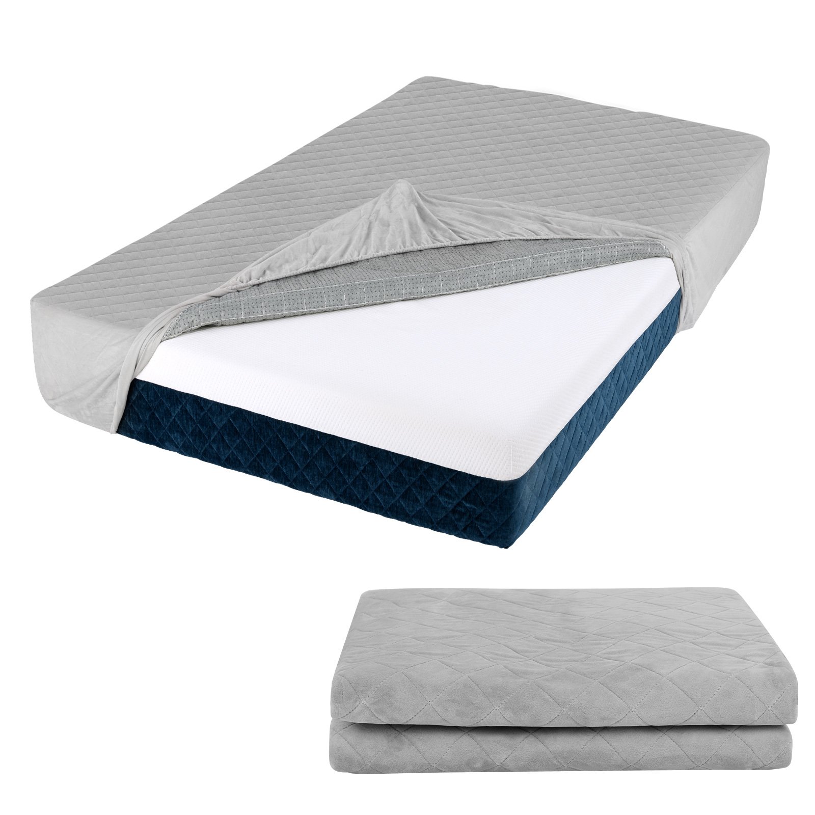 ZOCOXO Luxury Super Soft Velvet Mattress Protector - Twin size