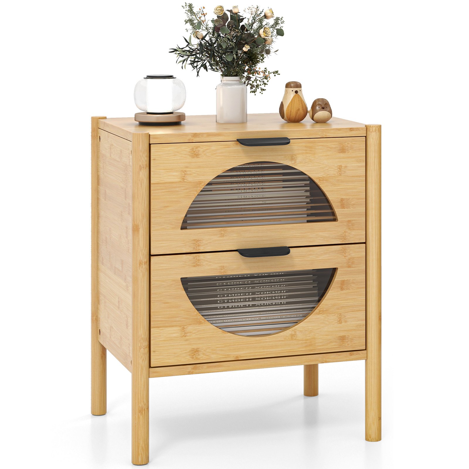 Bedside Table - TUCSON Nightstand Natural 45cm