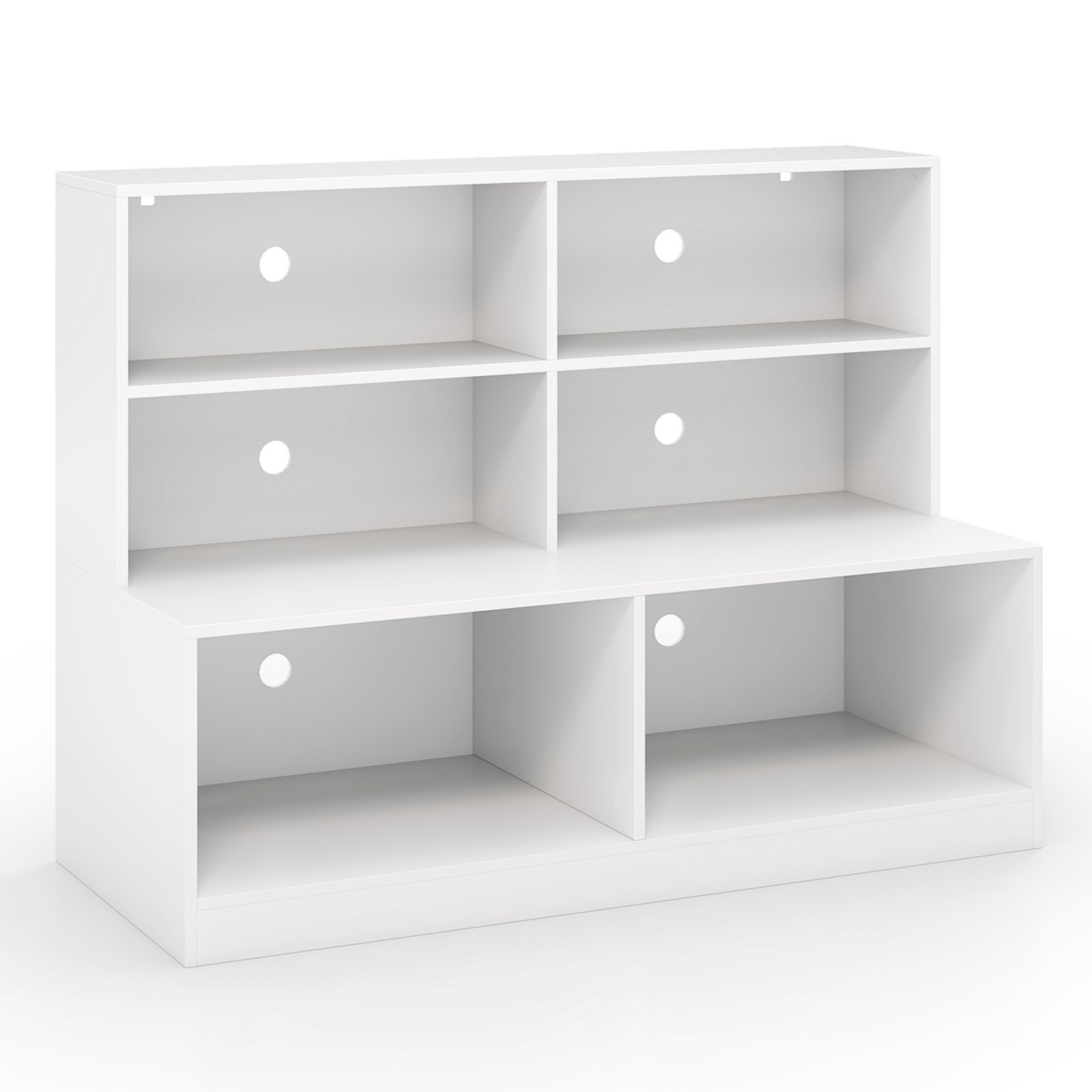 ERYNOA 2-in-1 Entryway Shoe Cabinet with 2 Anti-tipping Kits for Living Room-White