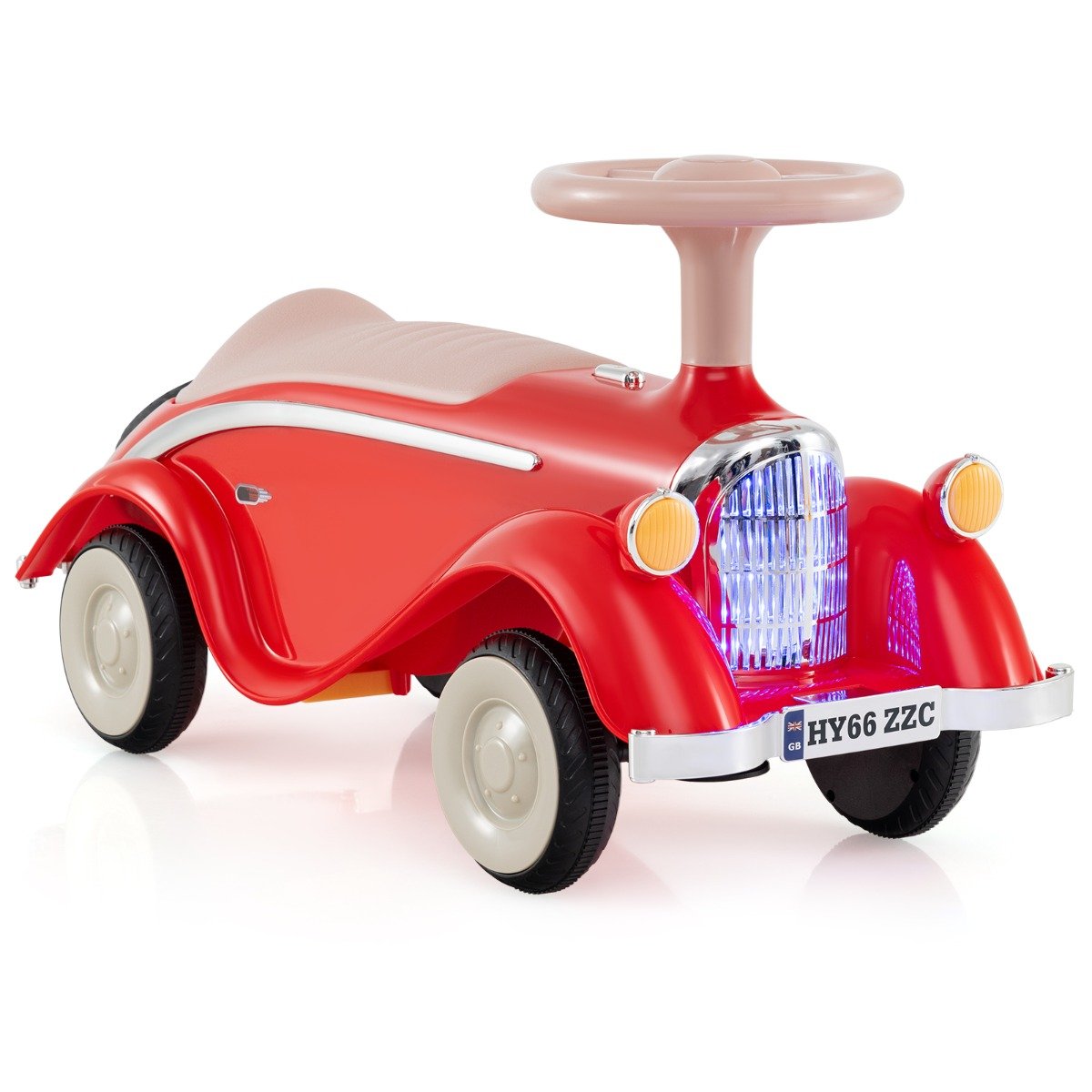 STANLIX Toddler Ride on Toy with Steering Wheel for Children 19-36 Months Old-Red