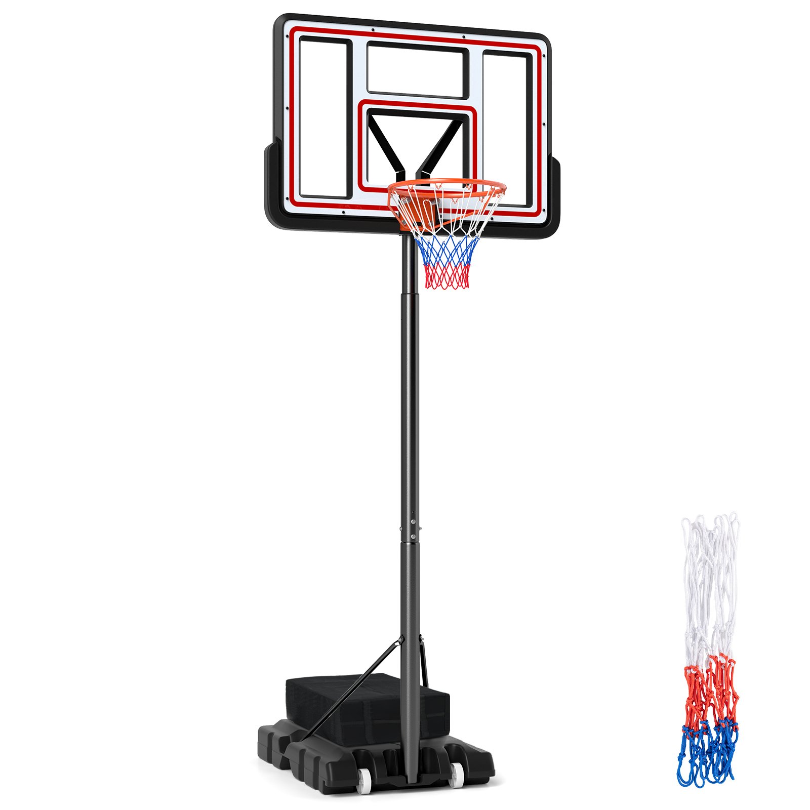 Basketball Hoop - 225-305cm Portable Basketball Hoop Adjustable Basketball Goal System