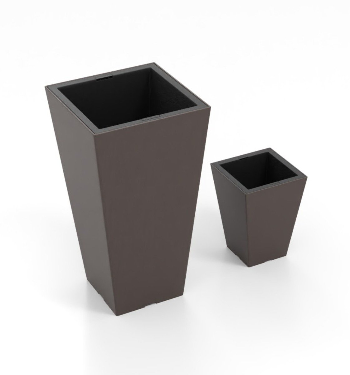 ARSIAN Square Taper Planter Set of 2 with Removable Inner Bucket and Drainage Holes-M