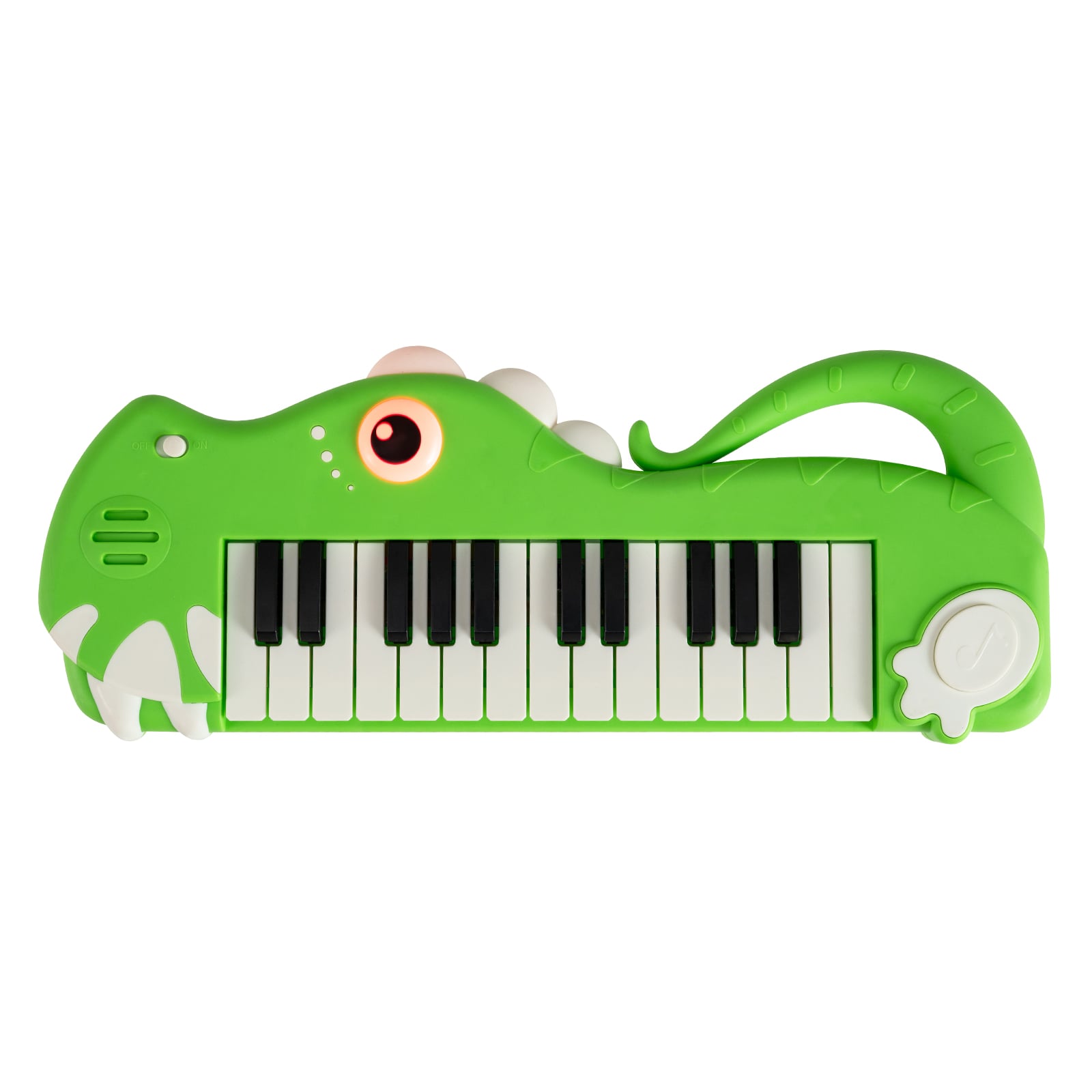 25-Key Kids Dinosaur Piano Keyboard with Built-in Music-Green