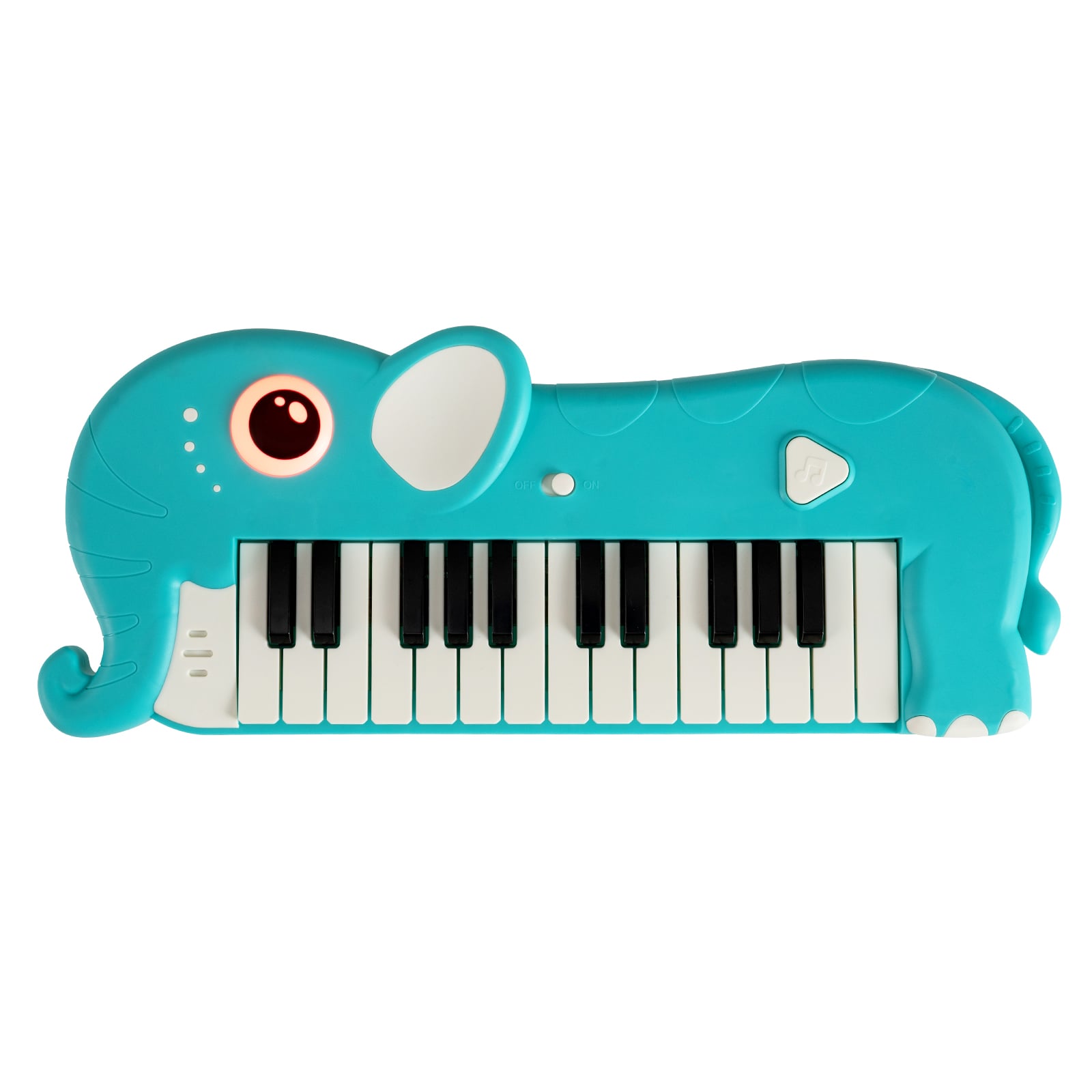 25-Key Kids Elephant Piano Keyboard with Built-in Music-Blue