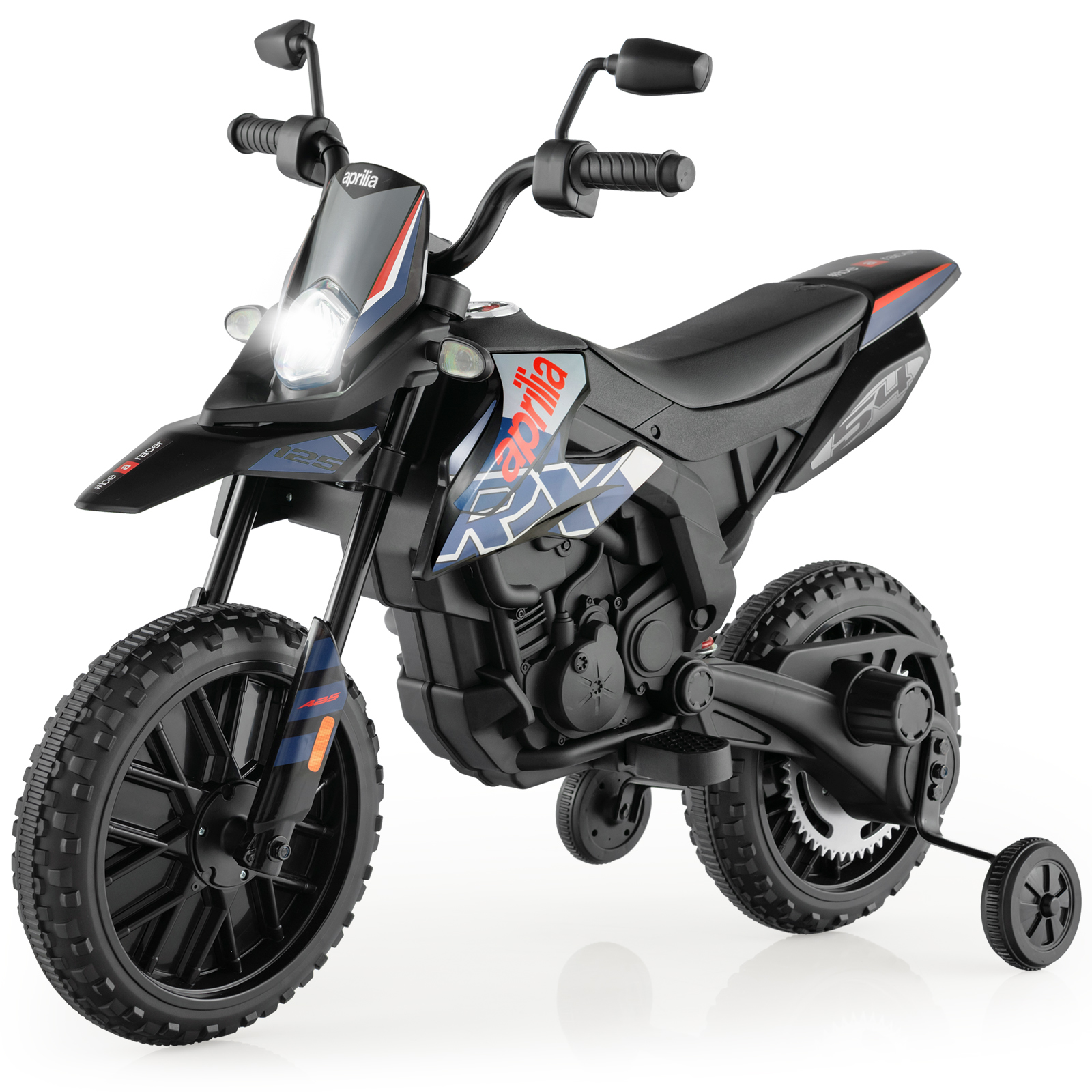 Toddler Motorbike with Music for 3-8 Years - Navy