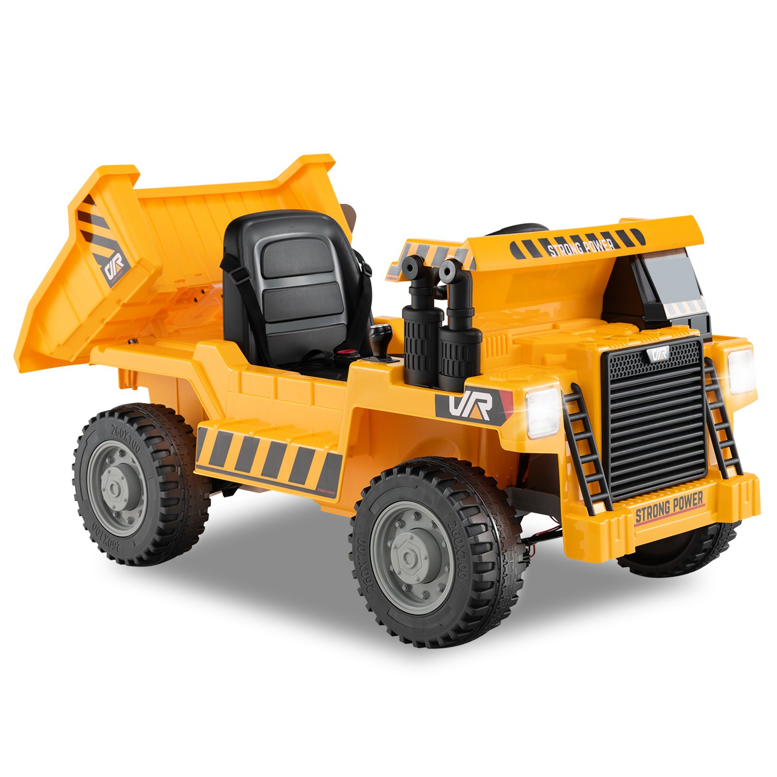 Kids Electric Vehicle - 12V Kids Ride on Dump Truck - Yellow