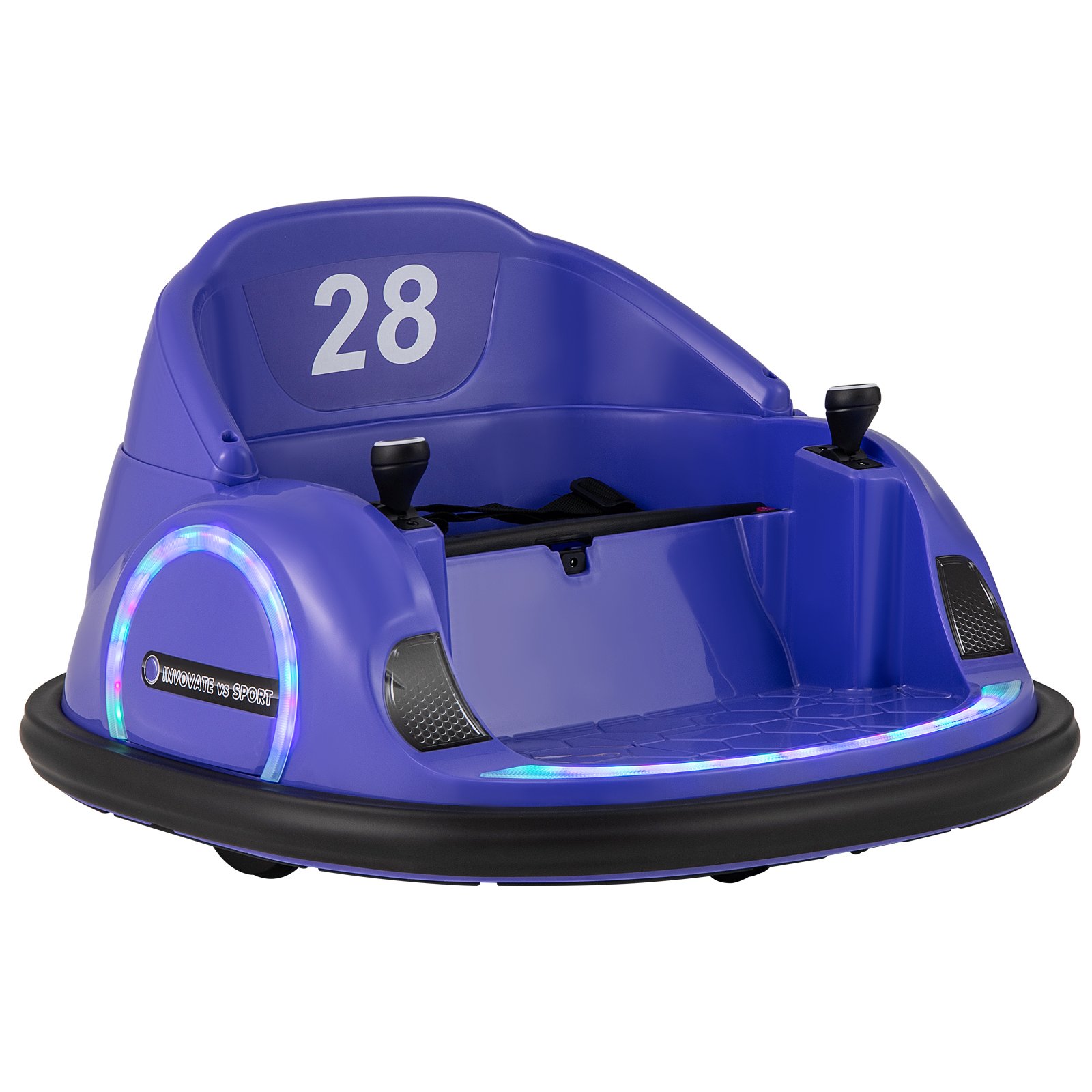 Kids Electric Car - Kids Ride on Battery Powered Bumping Car - Purple