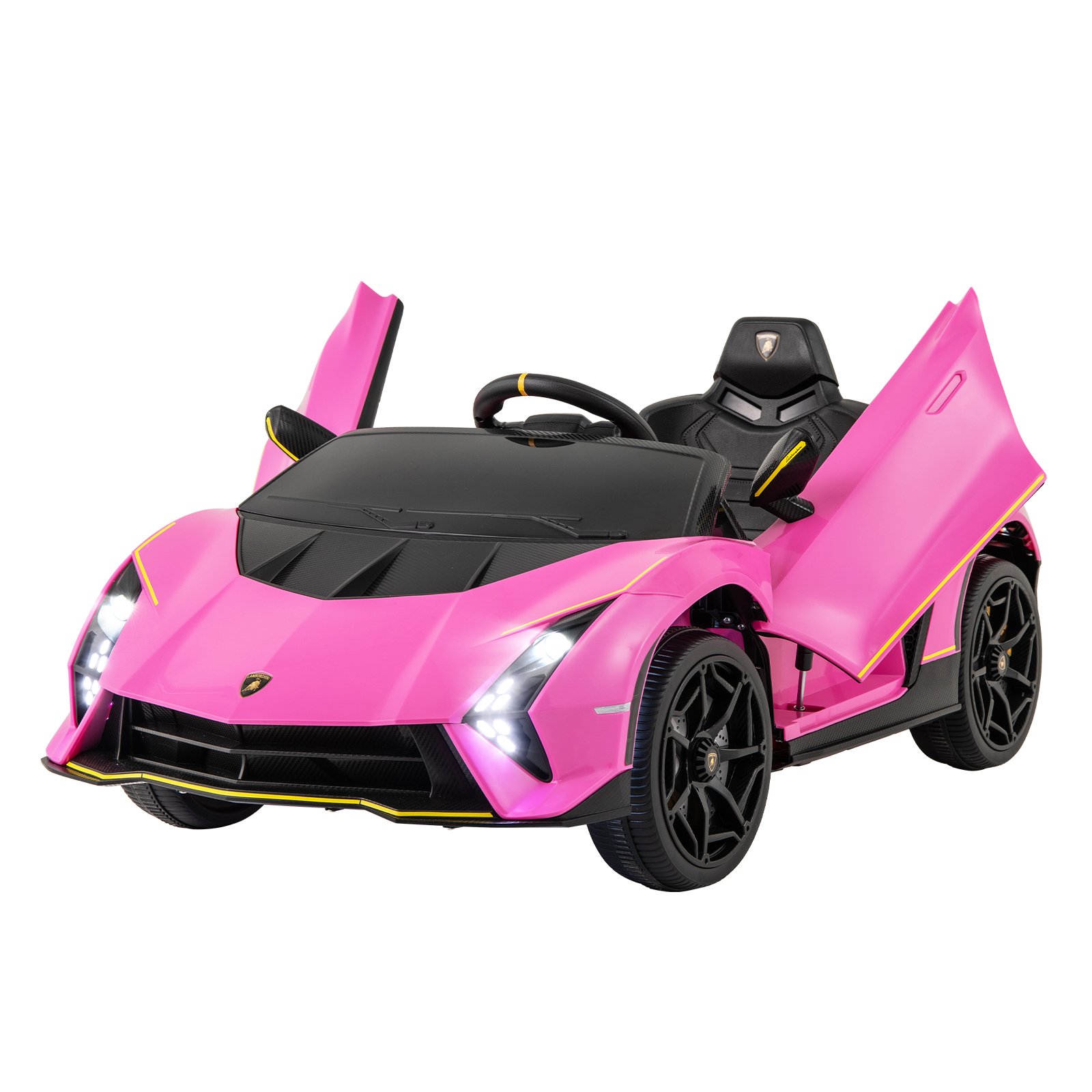 Kids Electric Car - 12V Kids Ride on Car 4WD Lamborghini Licensed - Pink