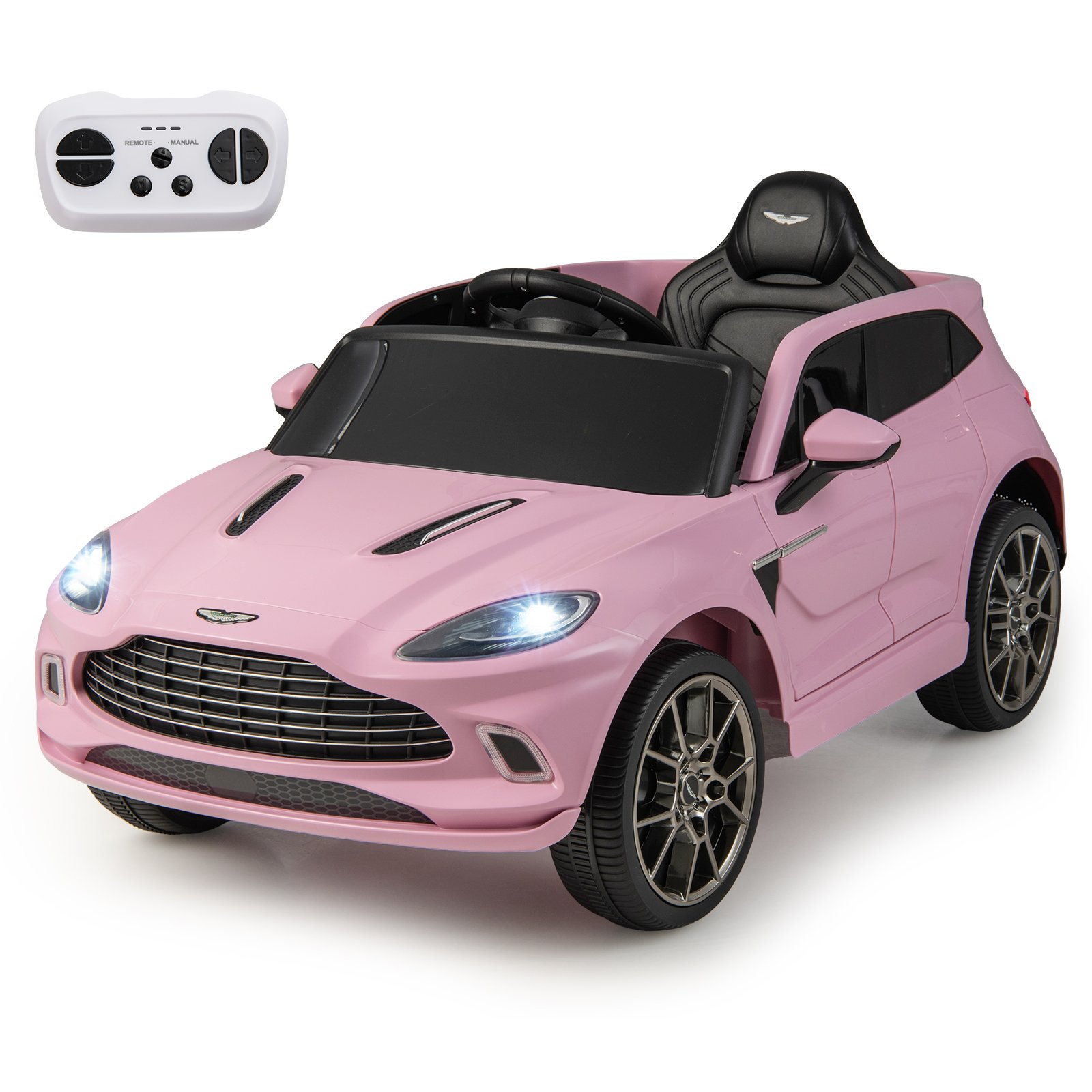 Kids Electric Vehicle - Aston Matin Licensed Kids Ride on Vehicle - Pink