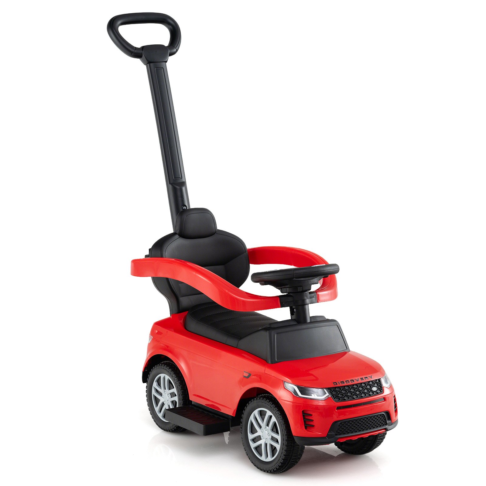 NECALY 3 in 1 Push Car for Toddlers Licensed Land Rover Discovery Ride on Toy-Red