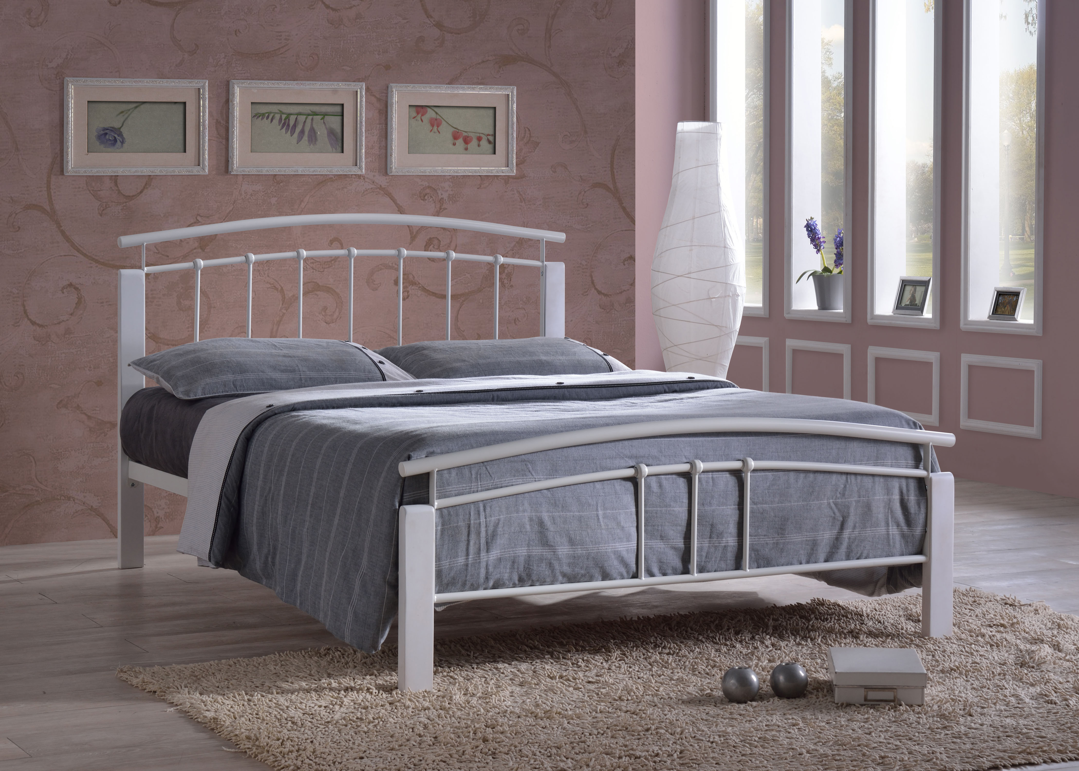 Single Bed - TETRAVON 3ft Metal Bed White