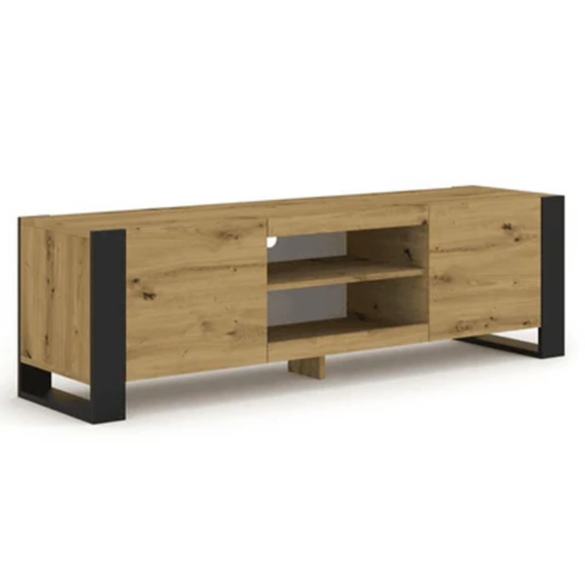 TV Cabinet - NORLINA TV Unit Oak Artisan 158cm