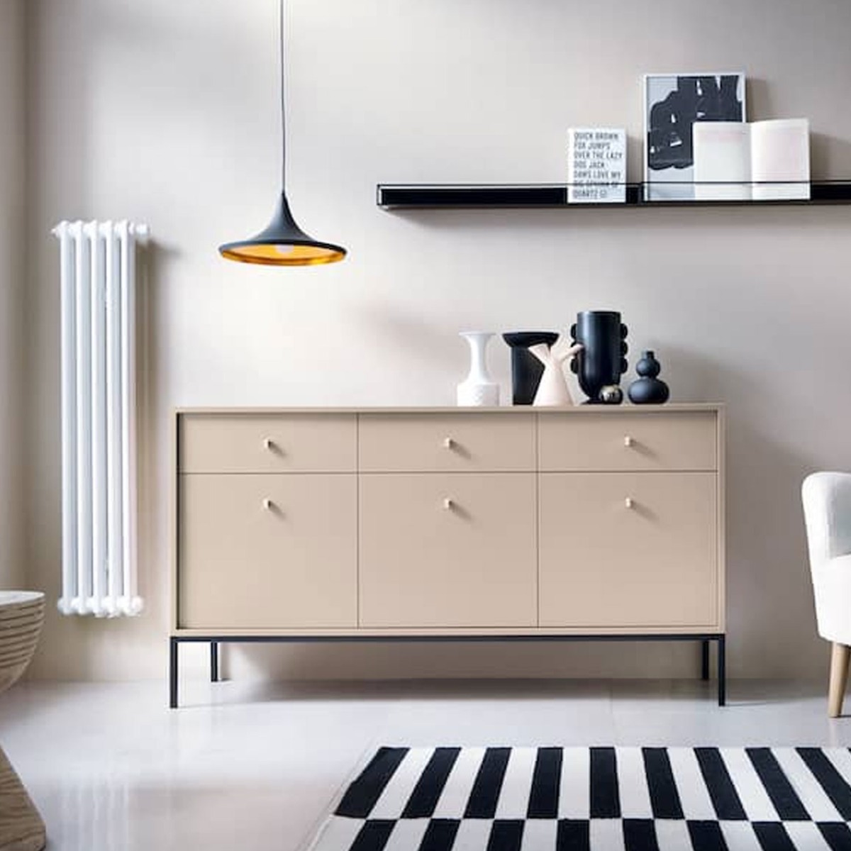 California Large Sideboard Cabinet - Beige