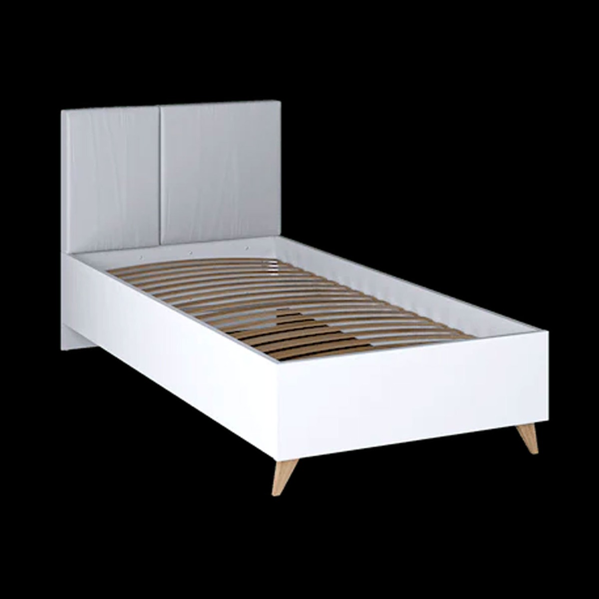 Bitternut Single Size Bed Frame - White