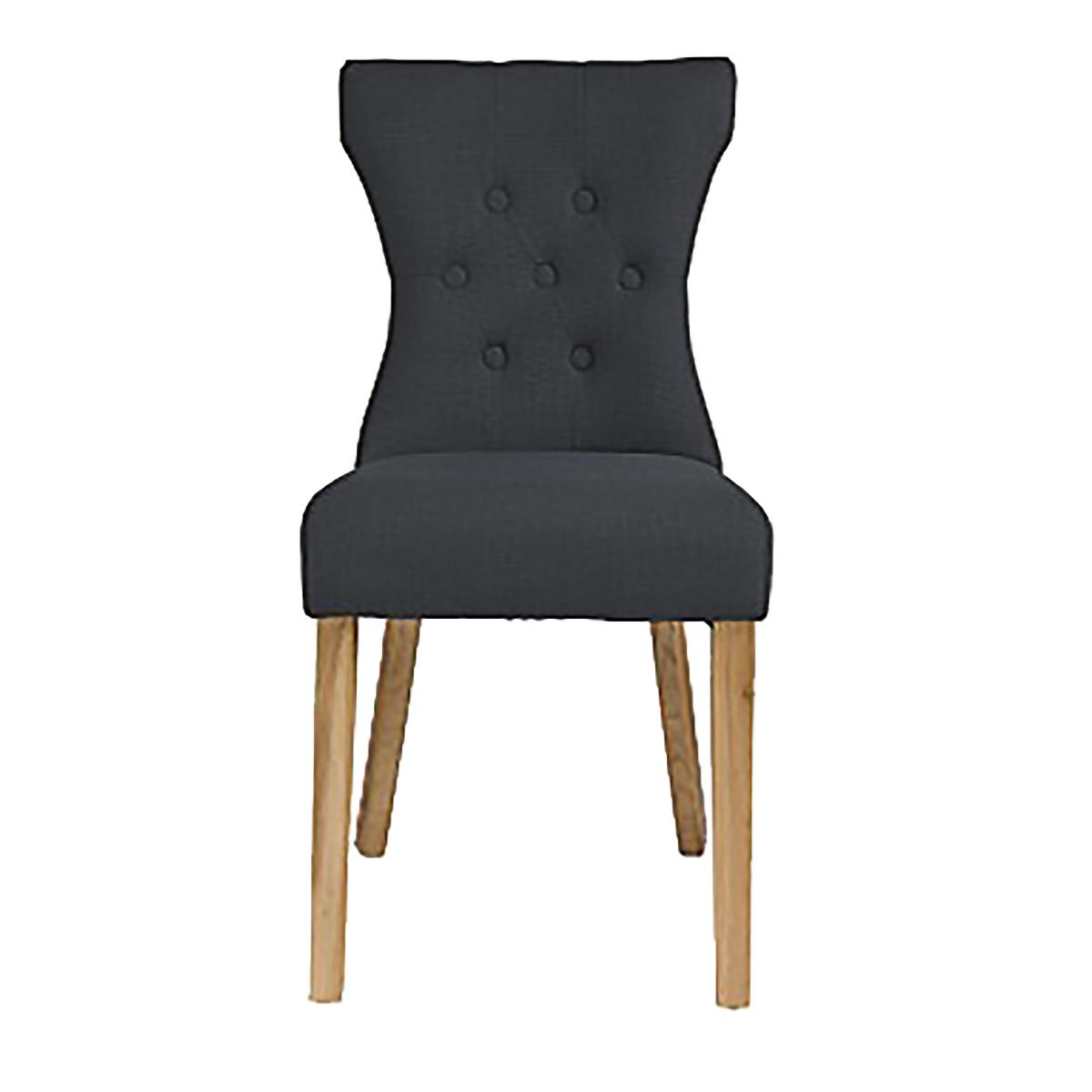 NAPREN Linen Fabric Dining Chair Grey - Set of 2