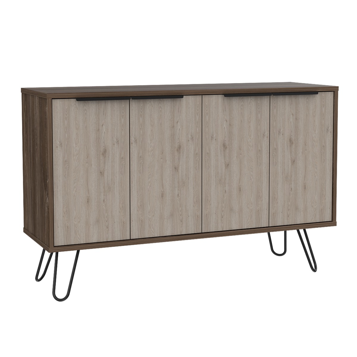 Nevada Large 4 Door Sideboard - Smoked Oak