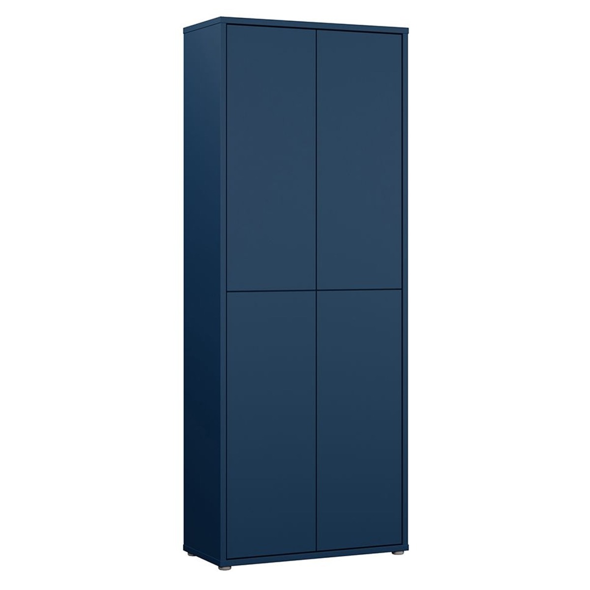 SOLARA Tall Shoe Cabinet with 4 Push to Open Doors - Night Blue